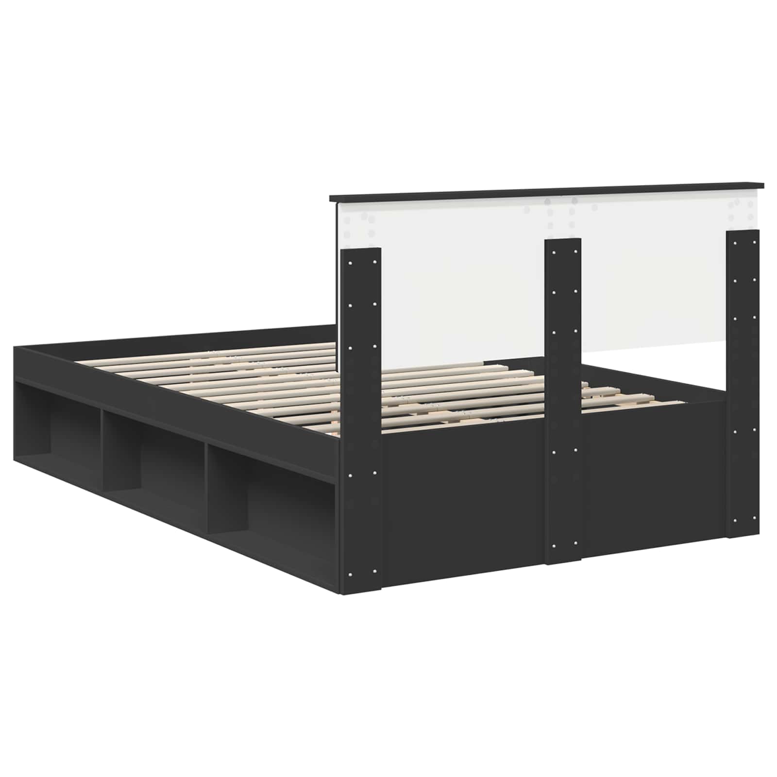 vidaXL Ramka łóżka Czarny 120 x 200 cm Materiał drewnopochodny