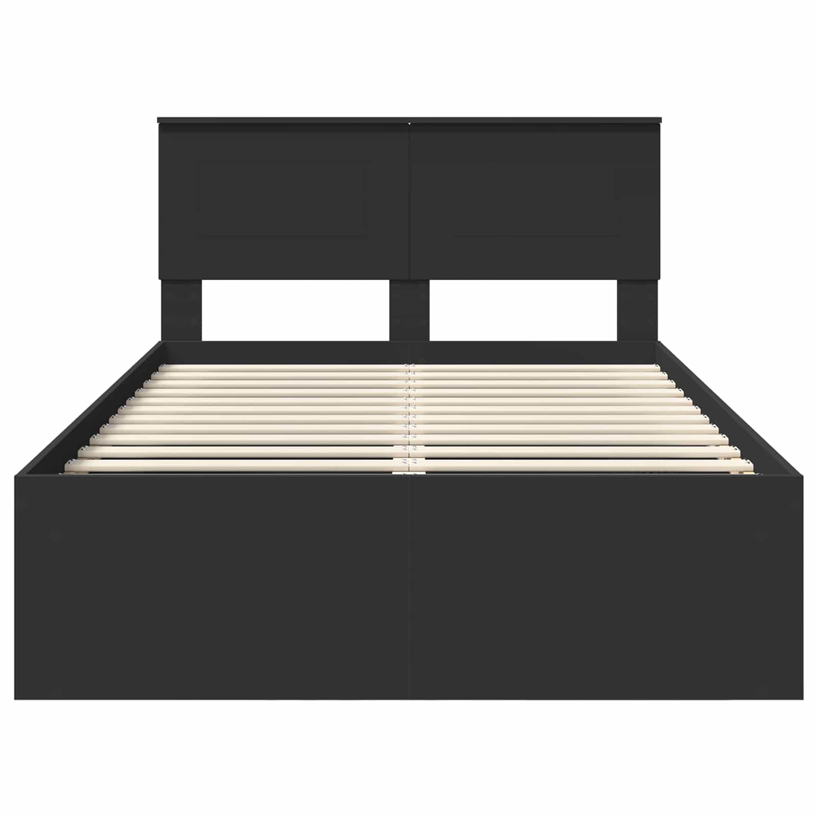 vidaXL Ramka łóżka Czarny 120 x 200 cm Materiał drewnopochodny