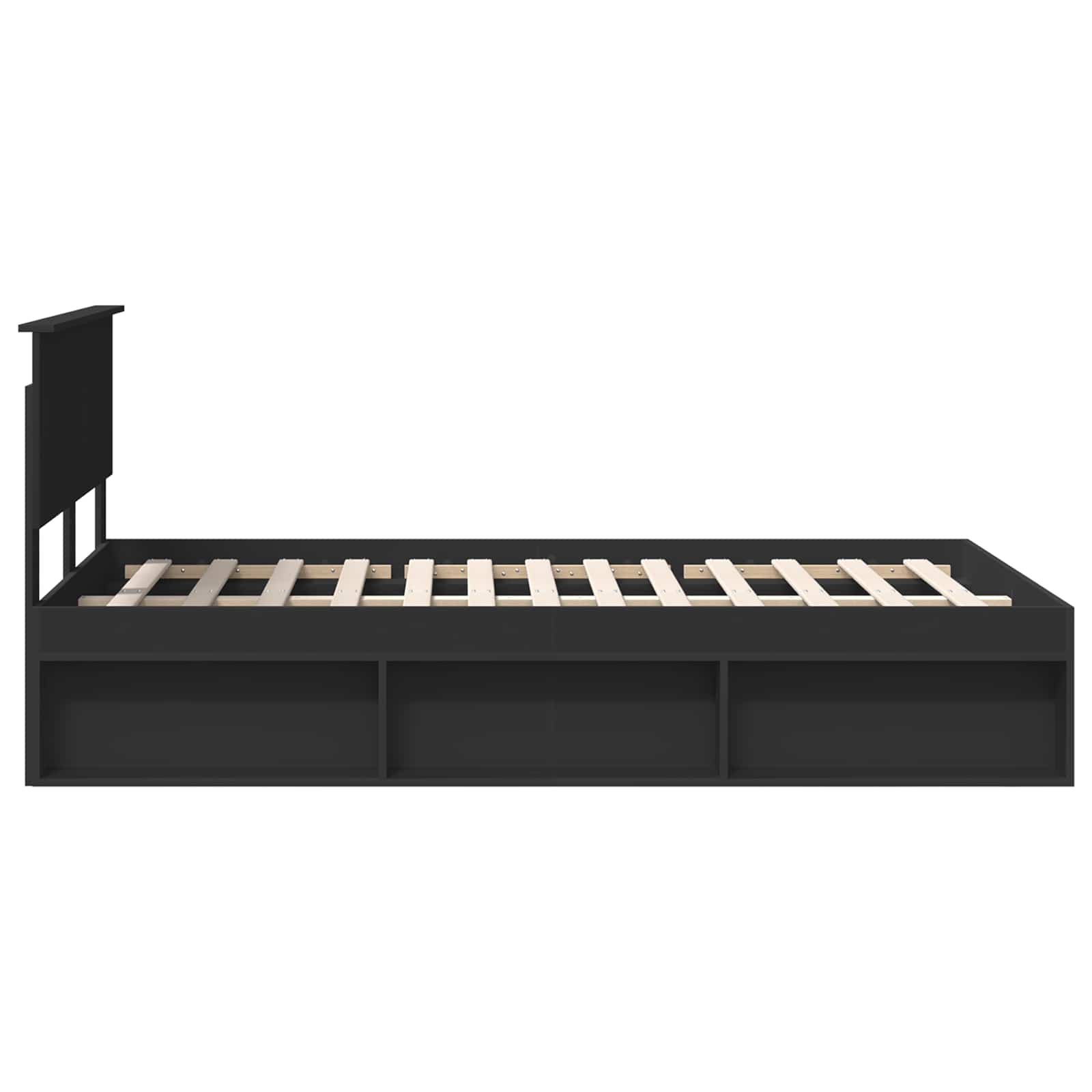 vidaXL Ramka łóżka Czarny 120 x 200 cm Materiał drewnopochodny
