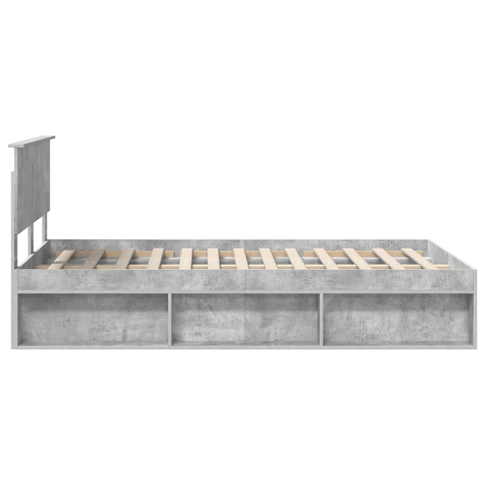 vidaXL Ramka łóżka Betonowy 120 x 200 cm Materiał drewnopochodny