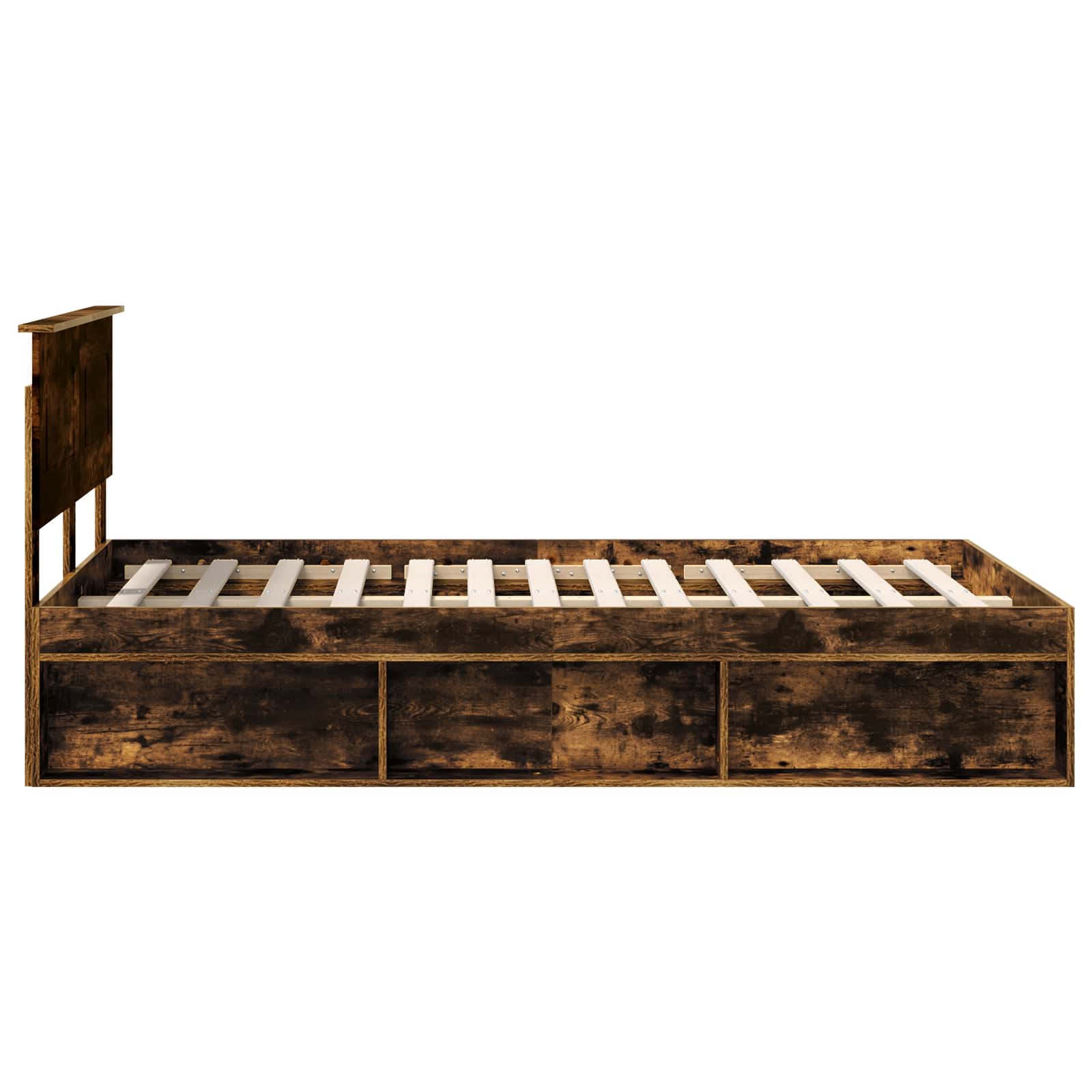 vidaXL Ramka łóżka Dąb wędzony 120 x 200 cm Materiał drewnopochodny