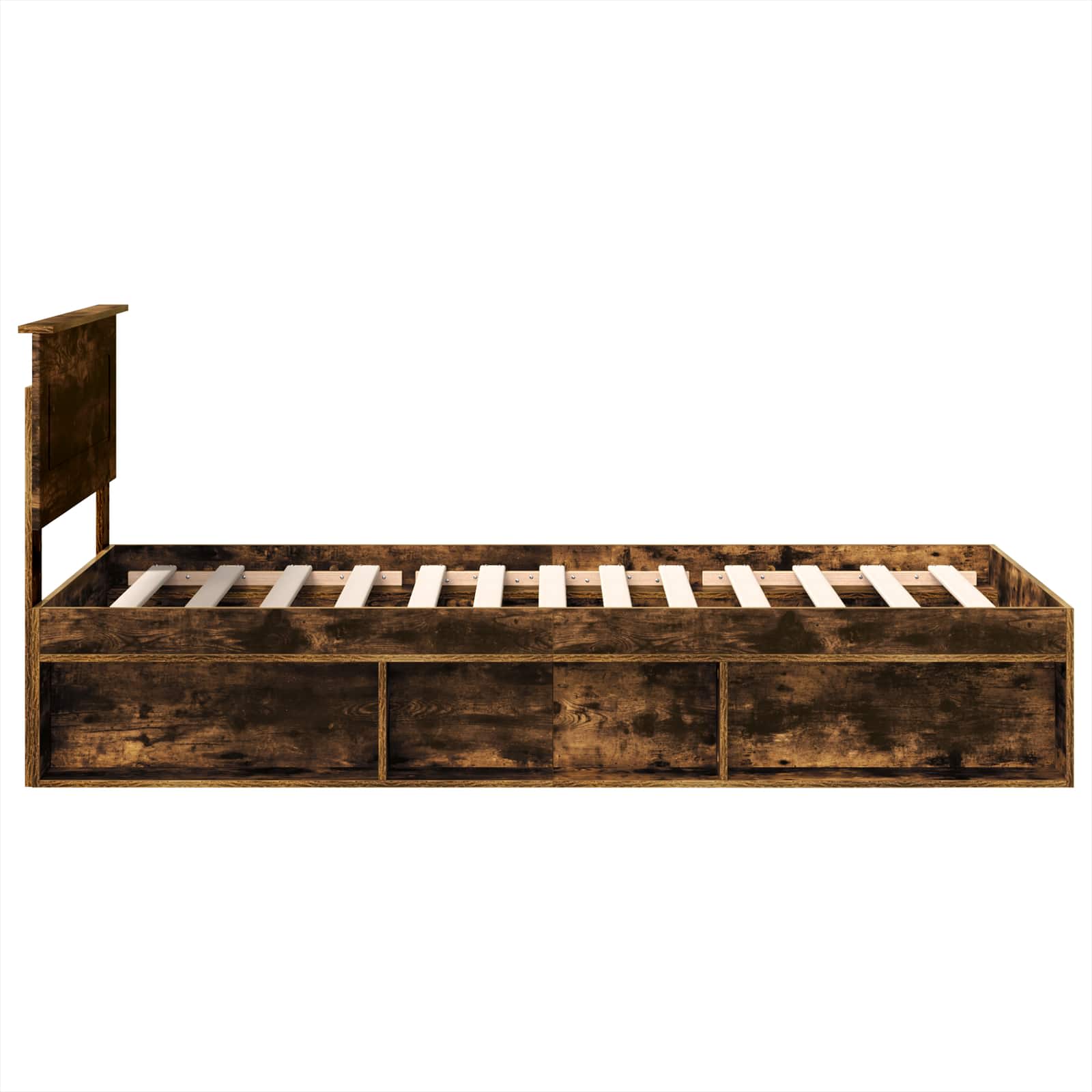 vidaXL Ramka łóżka Dąb wędzony 100 x 200 cm Materiał drewnopochodny