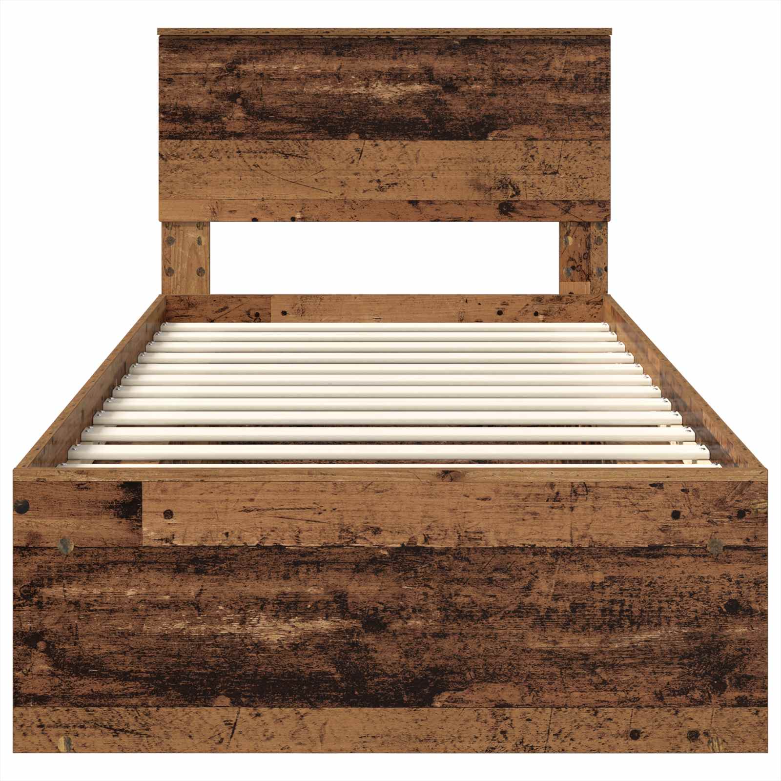 vidaXL Ramka łóżka Stare drewno 90 x 190 cm Materiał drewnopochodny