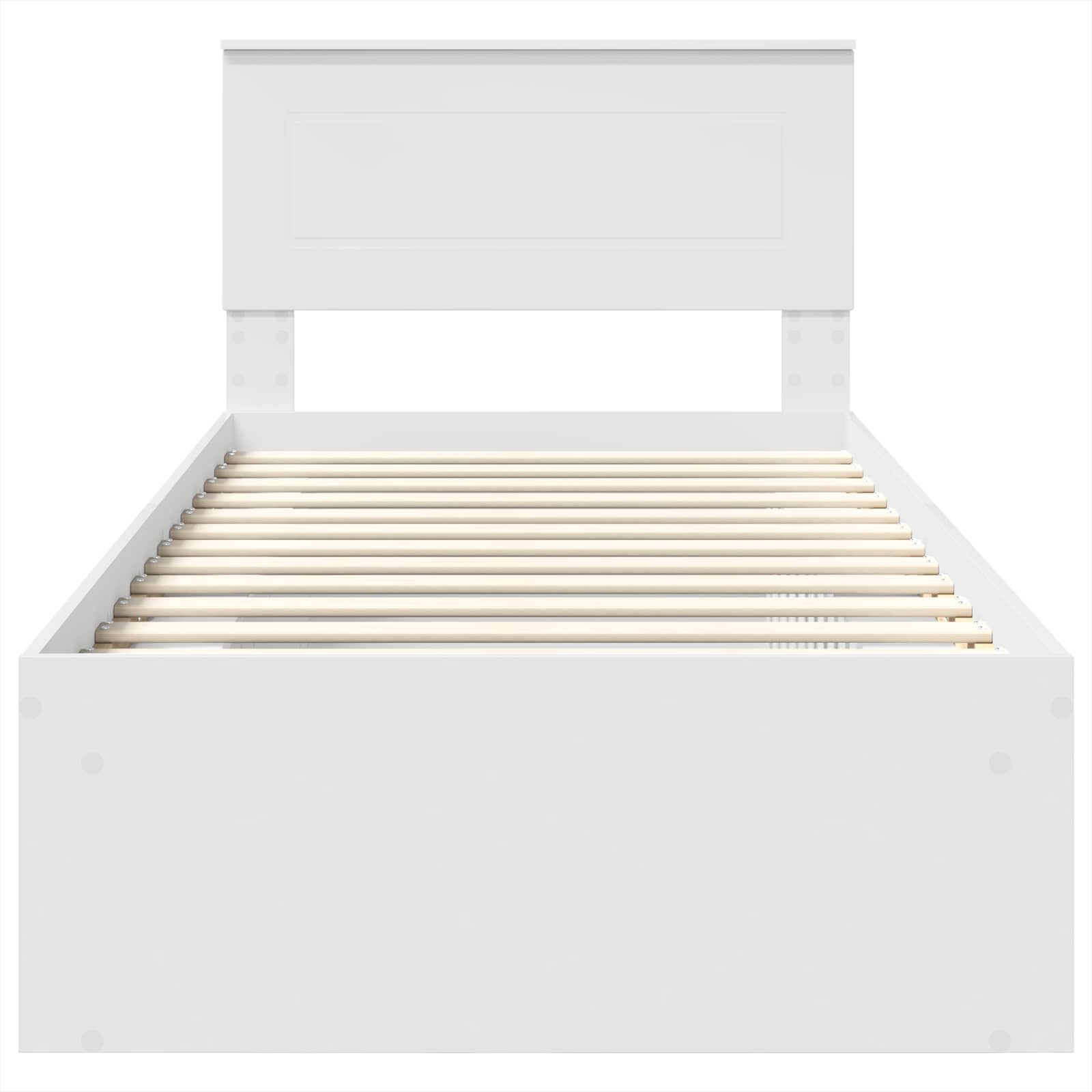 vidaXL Ramka łóżka Biały 75 x 190 cm Materiał drewnopochodny