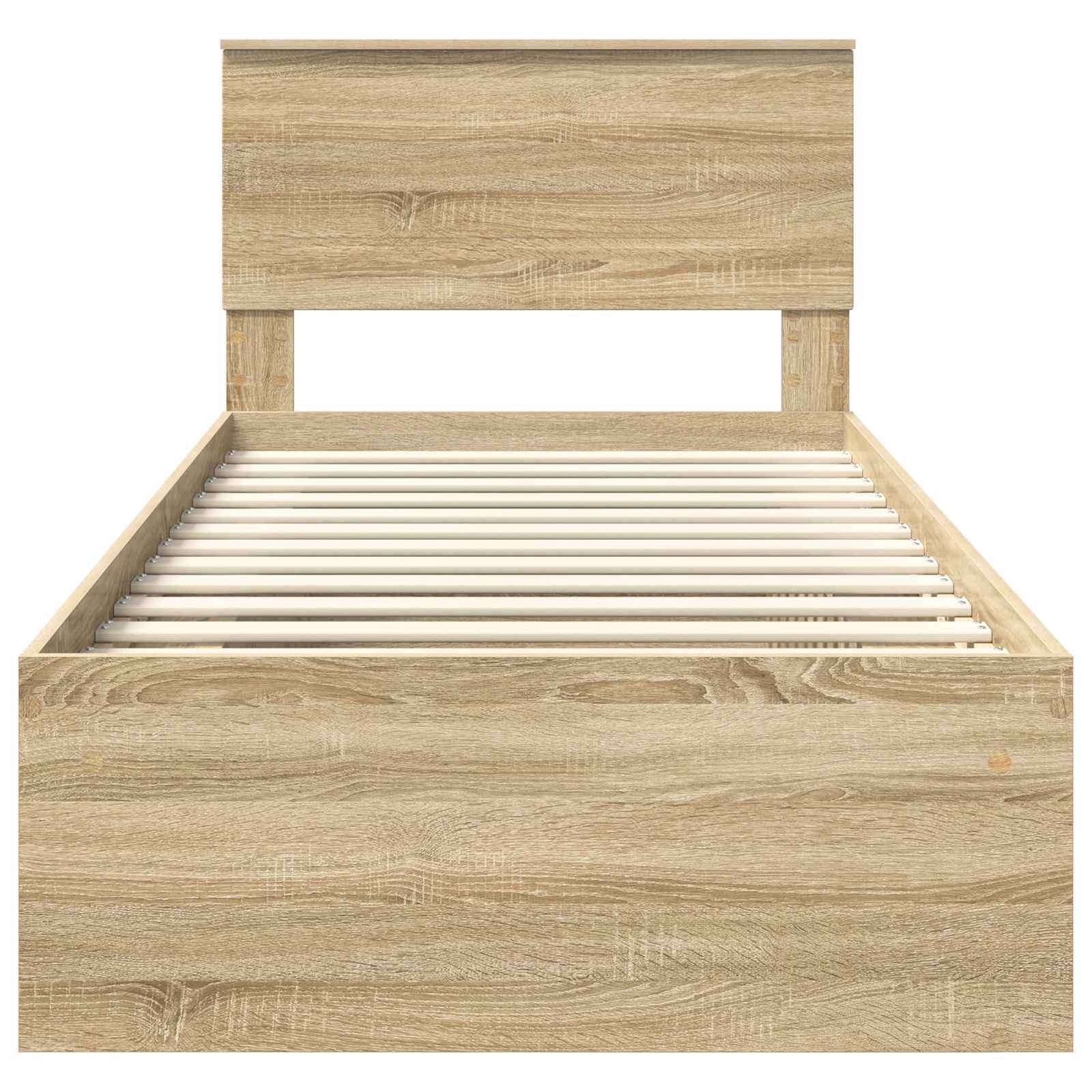 vidaXL Ramka łóżka Dąb Sonoma 75 x 190 cm Materiał drewnopochodny