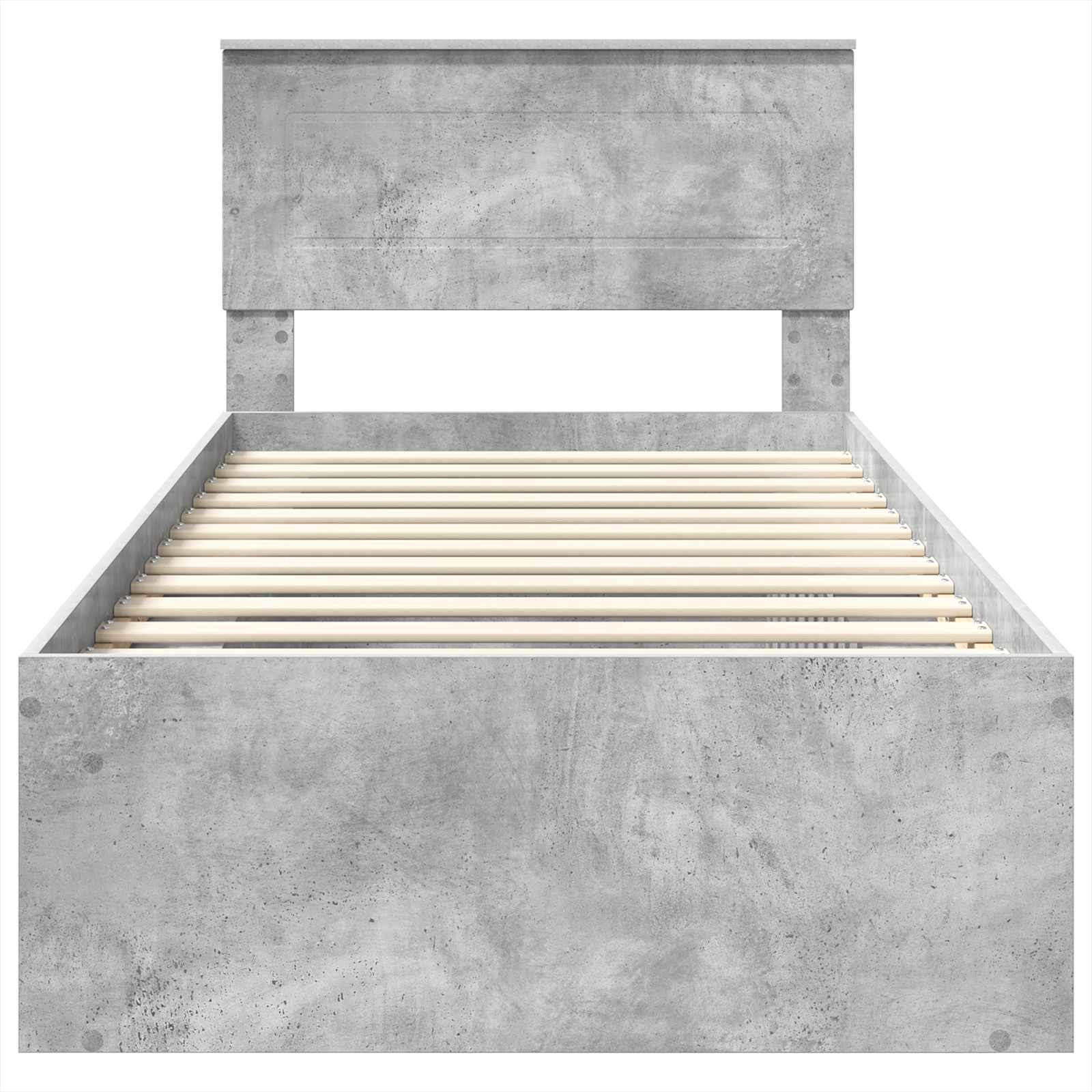vidaXL Ramka łóżka Szary beton 75 x 190 cm Materiał drewnopochodny