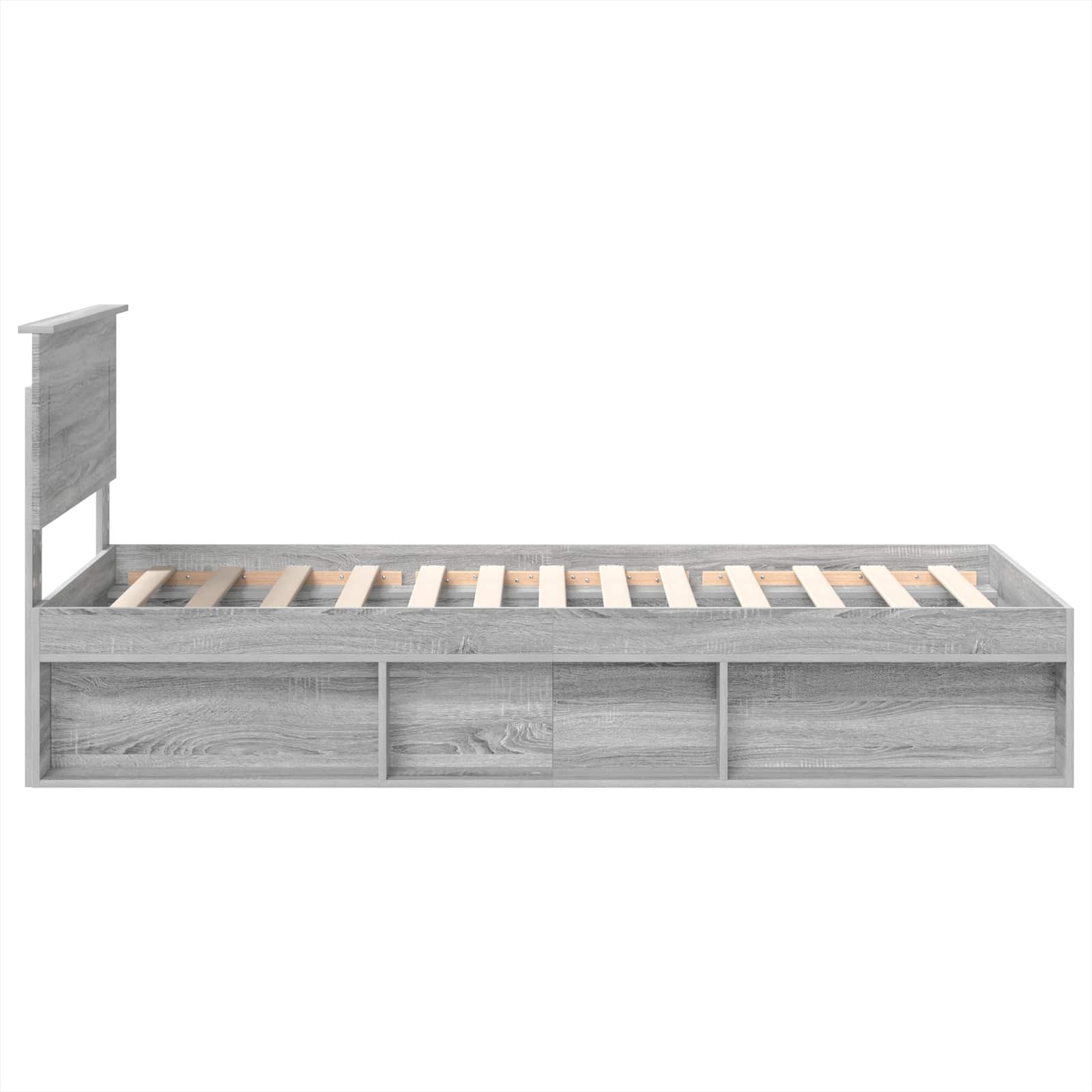 vidaXL Ramka łóżka Szary Sonoma 75 x 190 cm Materiał drewnopochodny