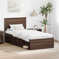 vidaXL Ramka łóżka Brązowy dąb 75 x 190 cm Materiał drewnopochodny