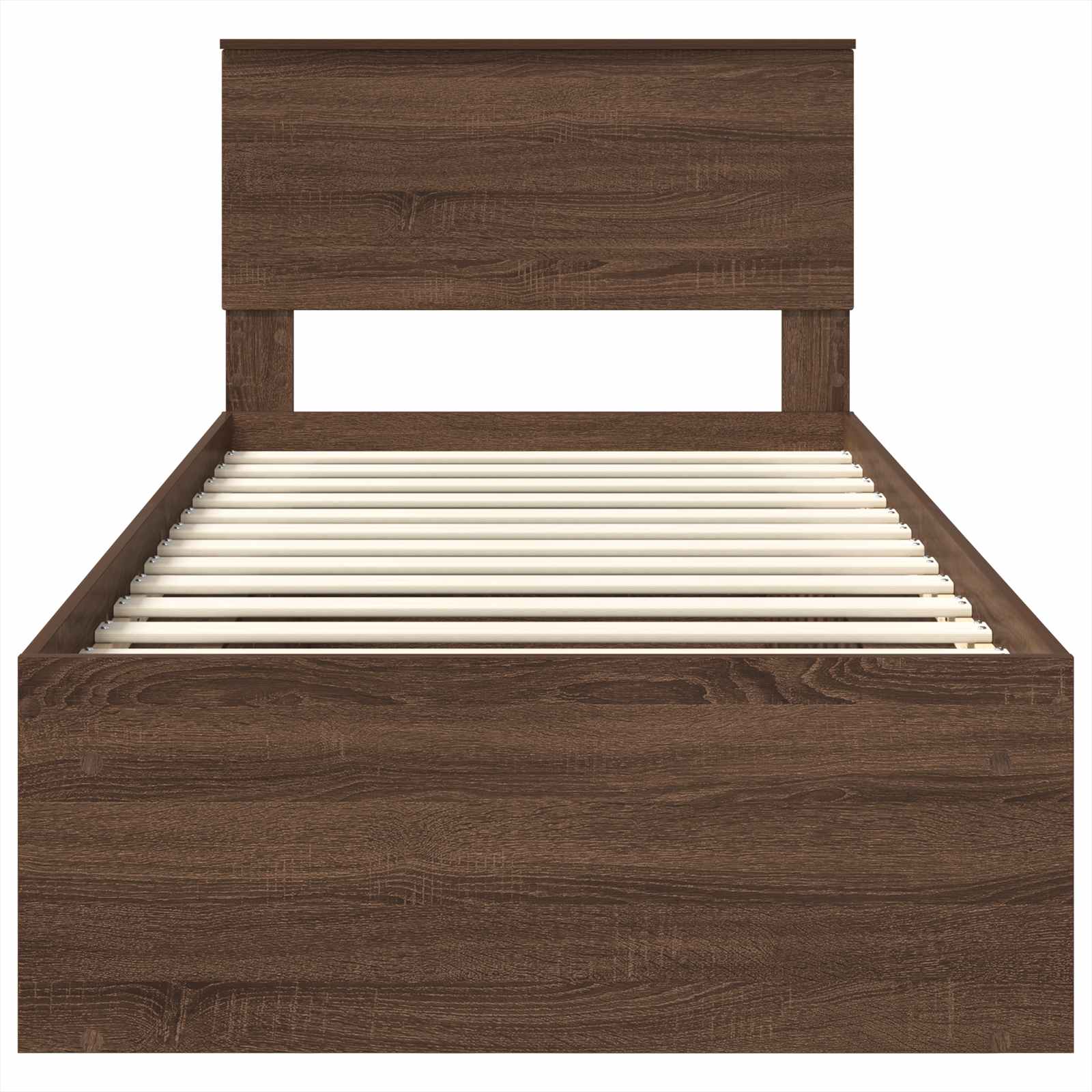 vidaXL Ramka łóżka Brązowy dąb 75 x 190 cm Materiał drewnopochodny