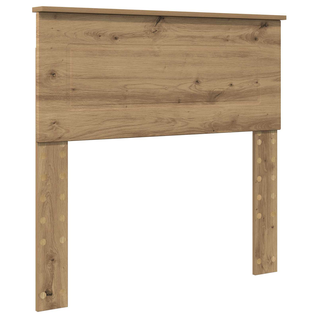 vidaXL Ramka łóżka Z zagłówkiem Dąb rzemieślniczy 75 x 190 cm