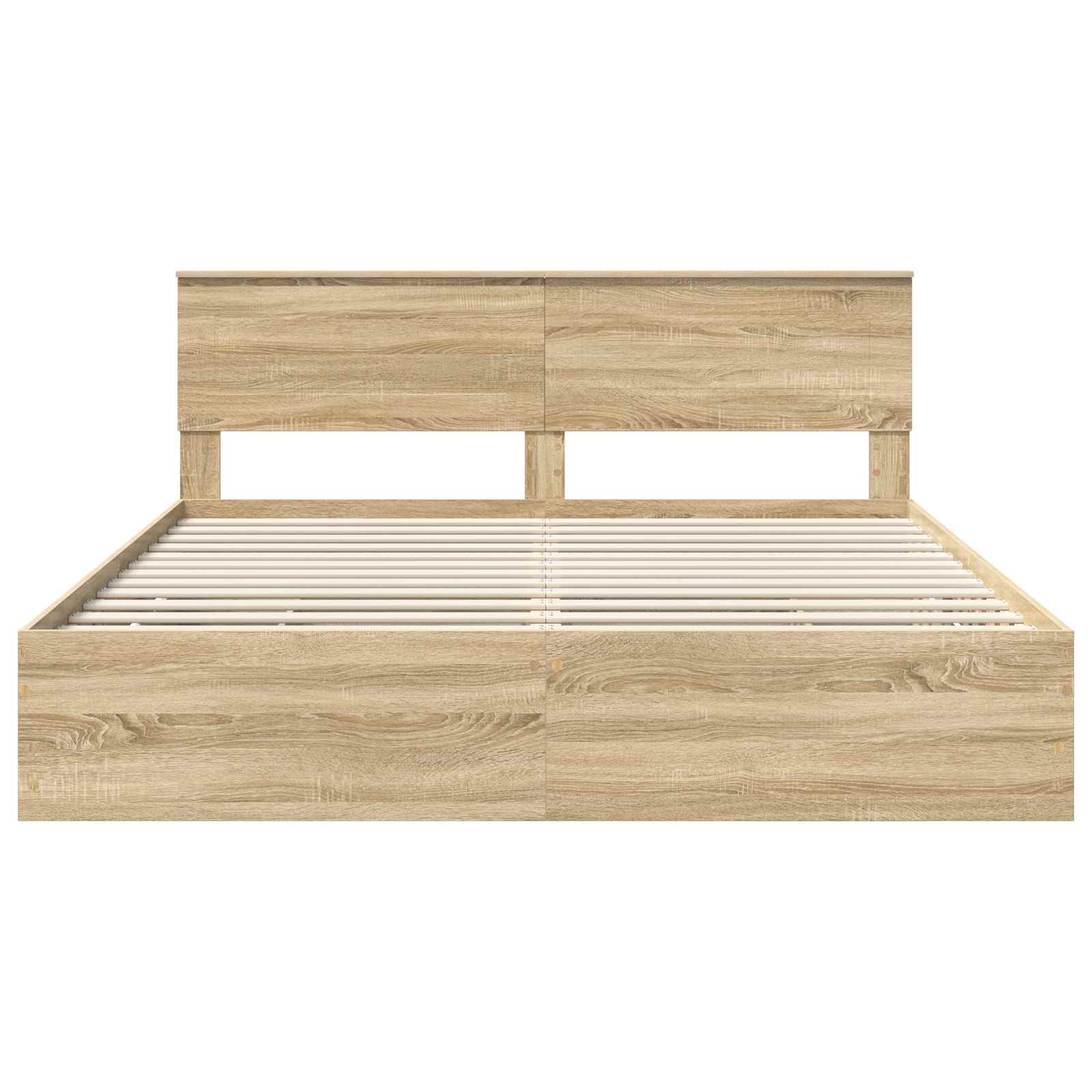 vidaXL Ramka łóżka Dąb Sonoma 200 x 200 cm Drewno inżynieryjne