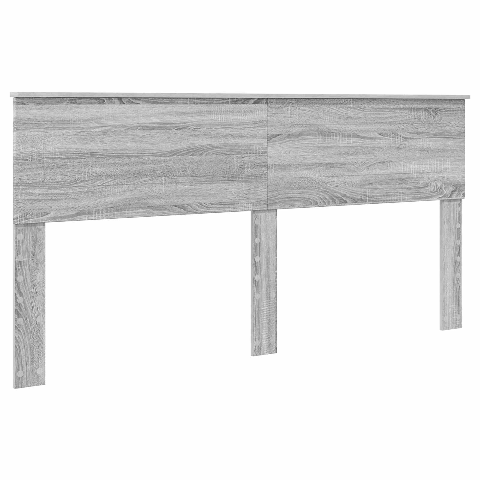 vidaXL Ramka łóżka Szary Sonoma 200 x 200 cm Drewno inżynieryjne