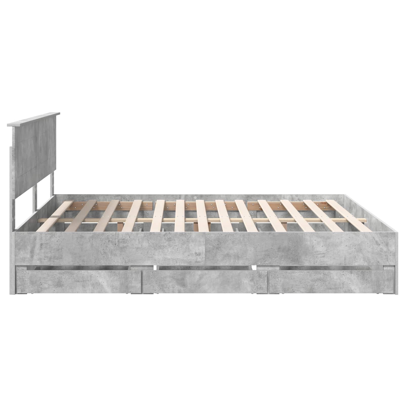 vidaXL Ramka łóżka Betonowy szary 180 x 200 cm Drewno inżynieryjne