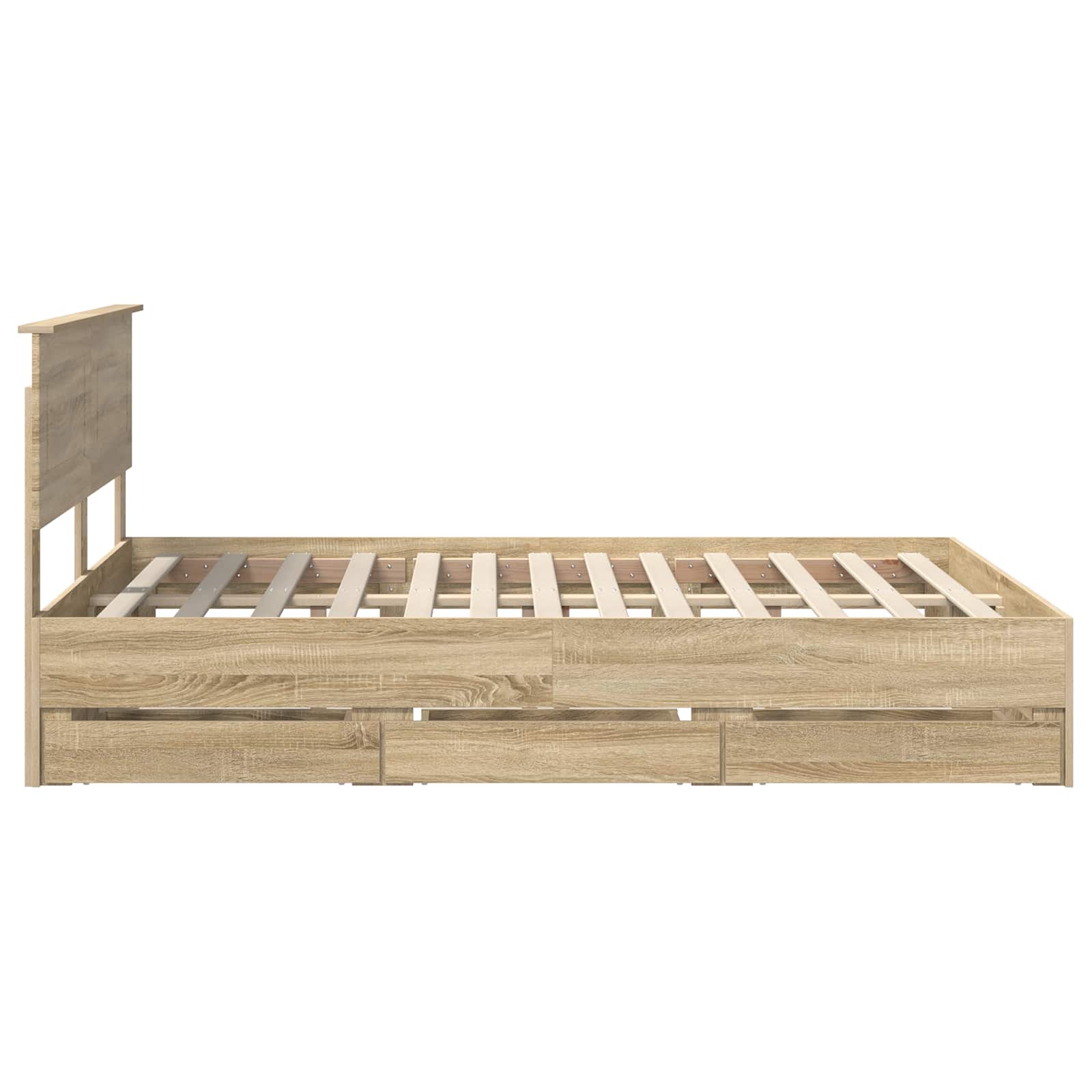 vidaXL Ramka łóżka Dąb Sonoma 150 x 200 cm Drewno inżynieryjne