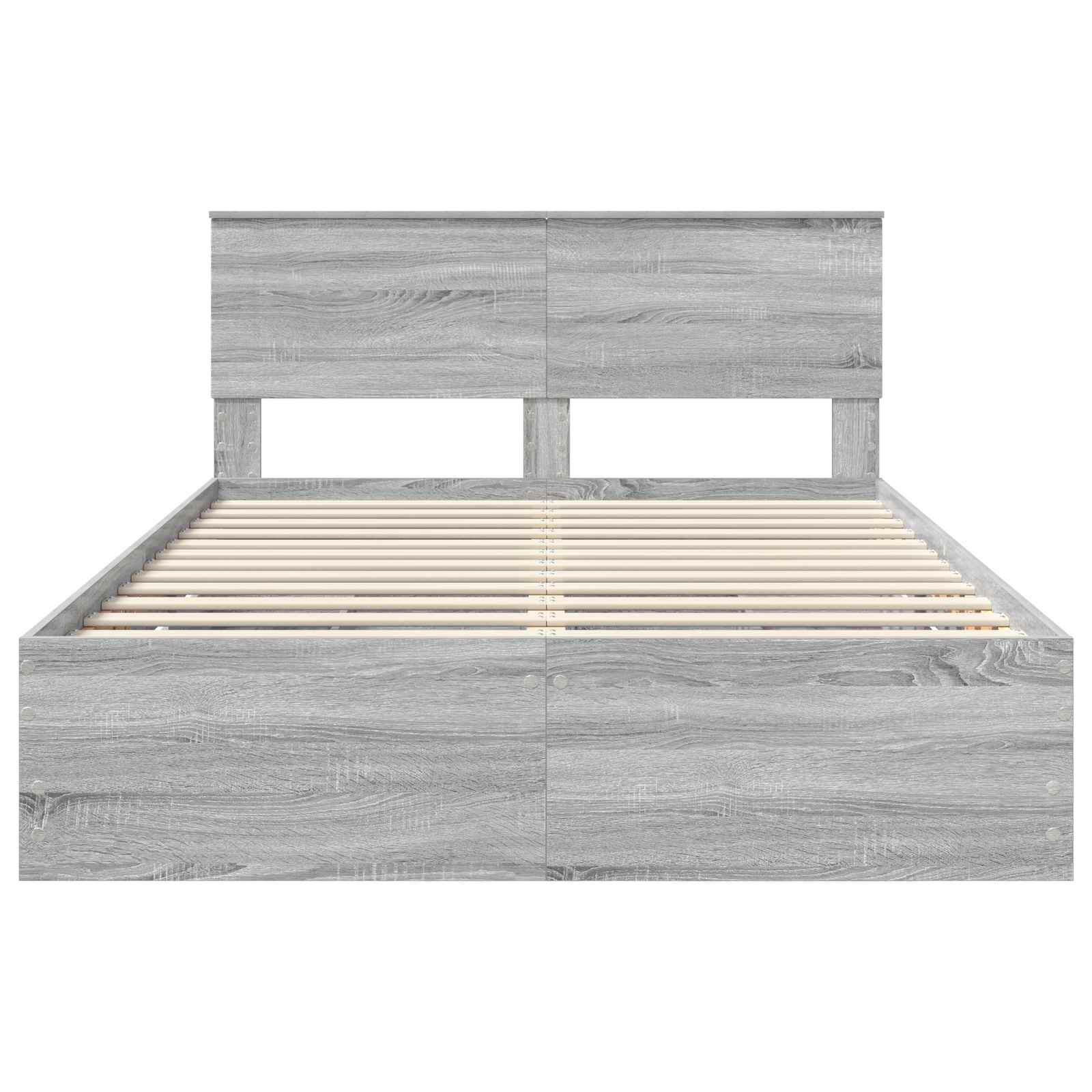 vidaXL Ramka łóżka Szary Sonoma 150 x 200 cm Drewno inżynieryjne