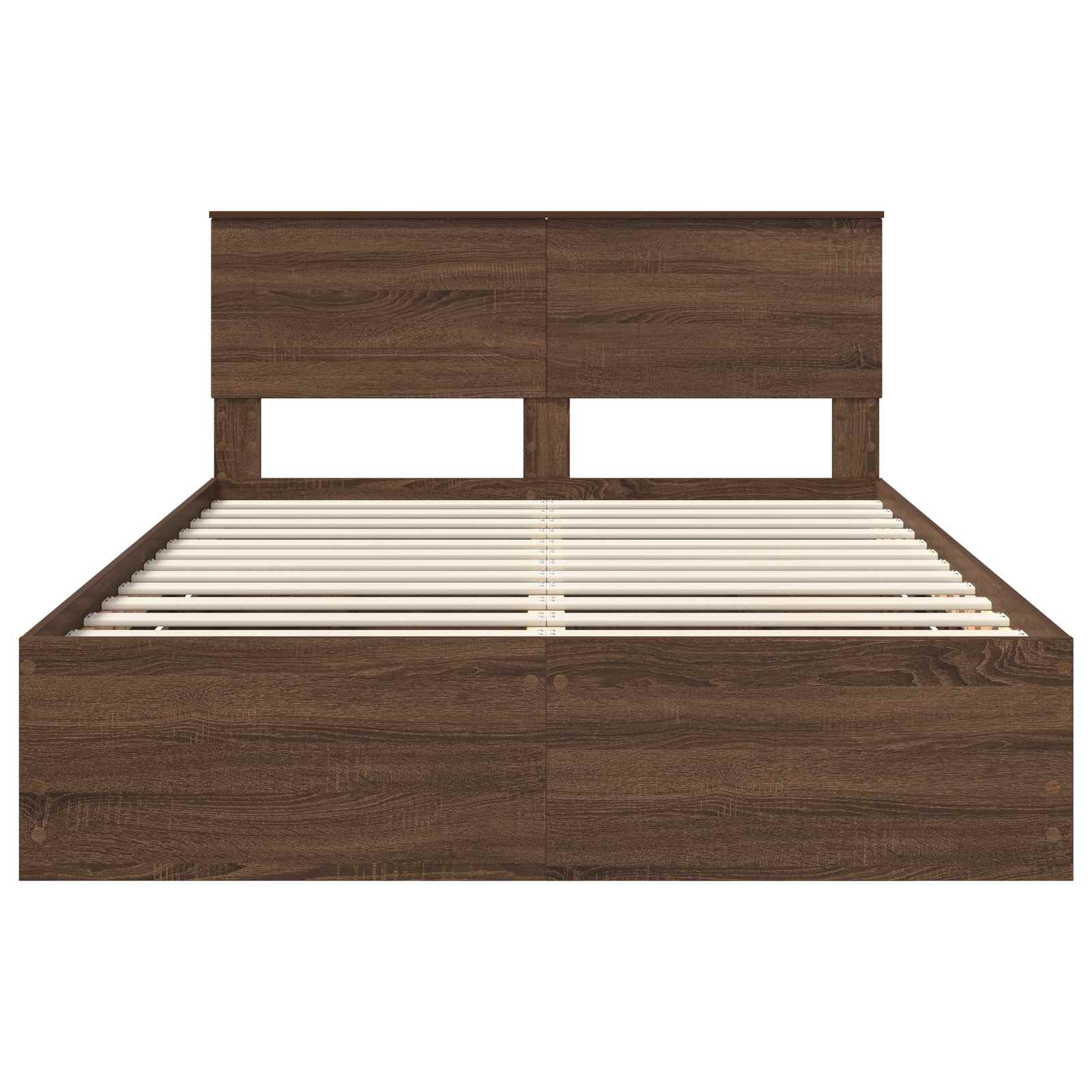 vidaXL Ramka łóżka Brązowy dąb 150 x 200 cm Drewno inżynieryjne