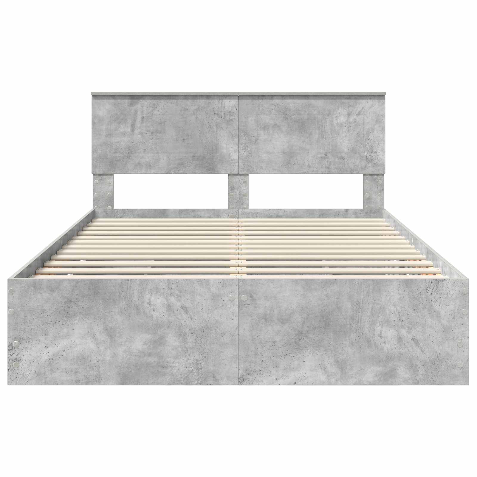 vidaXL Ramka łóżka Betonowy szary 140 x 190 cm Drewno inżynieryjne