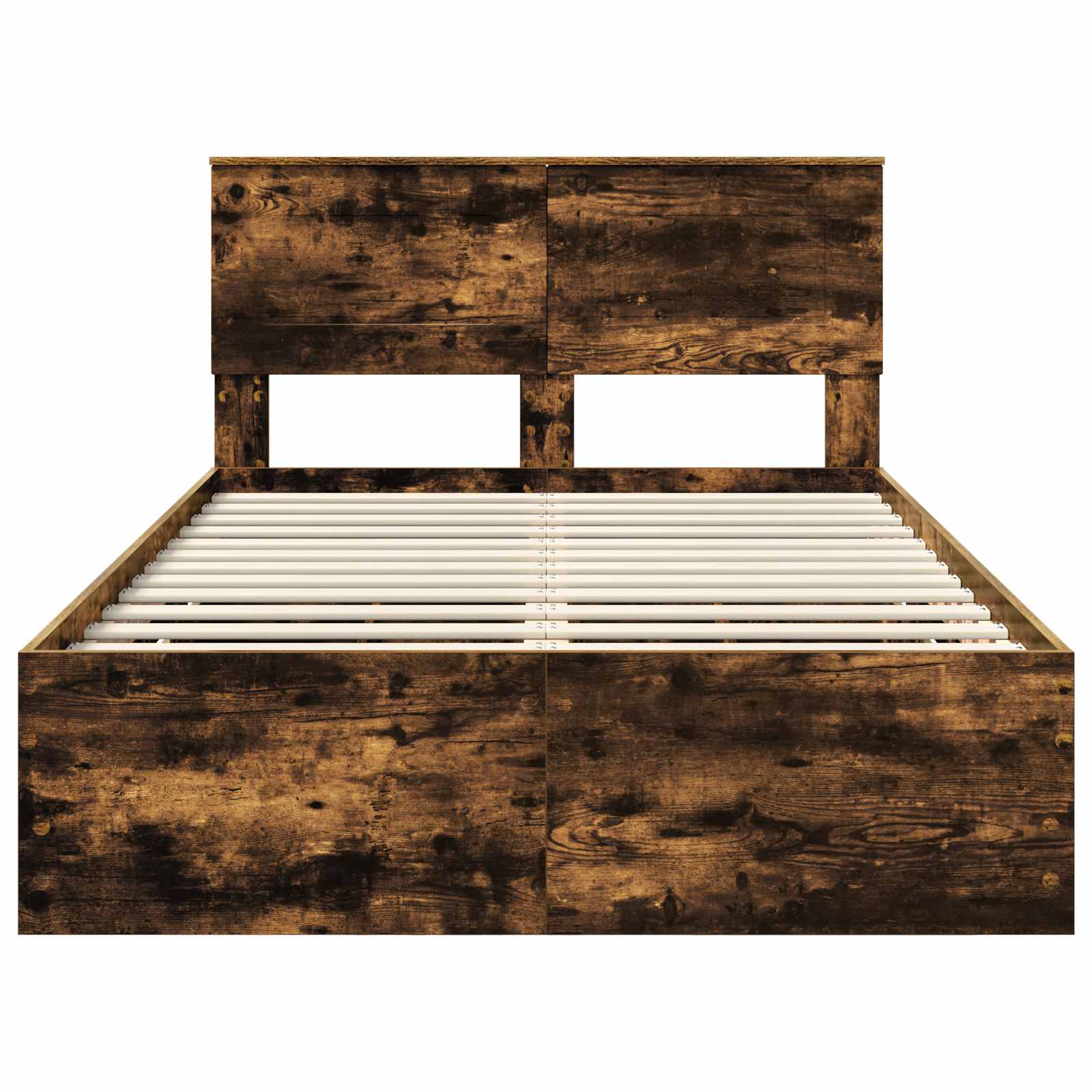 vidaXL Ramka łóżka Dąb wędzony 120 x 190 cm Drewno inżynieryjne
