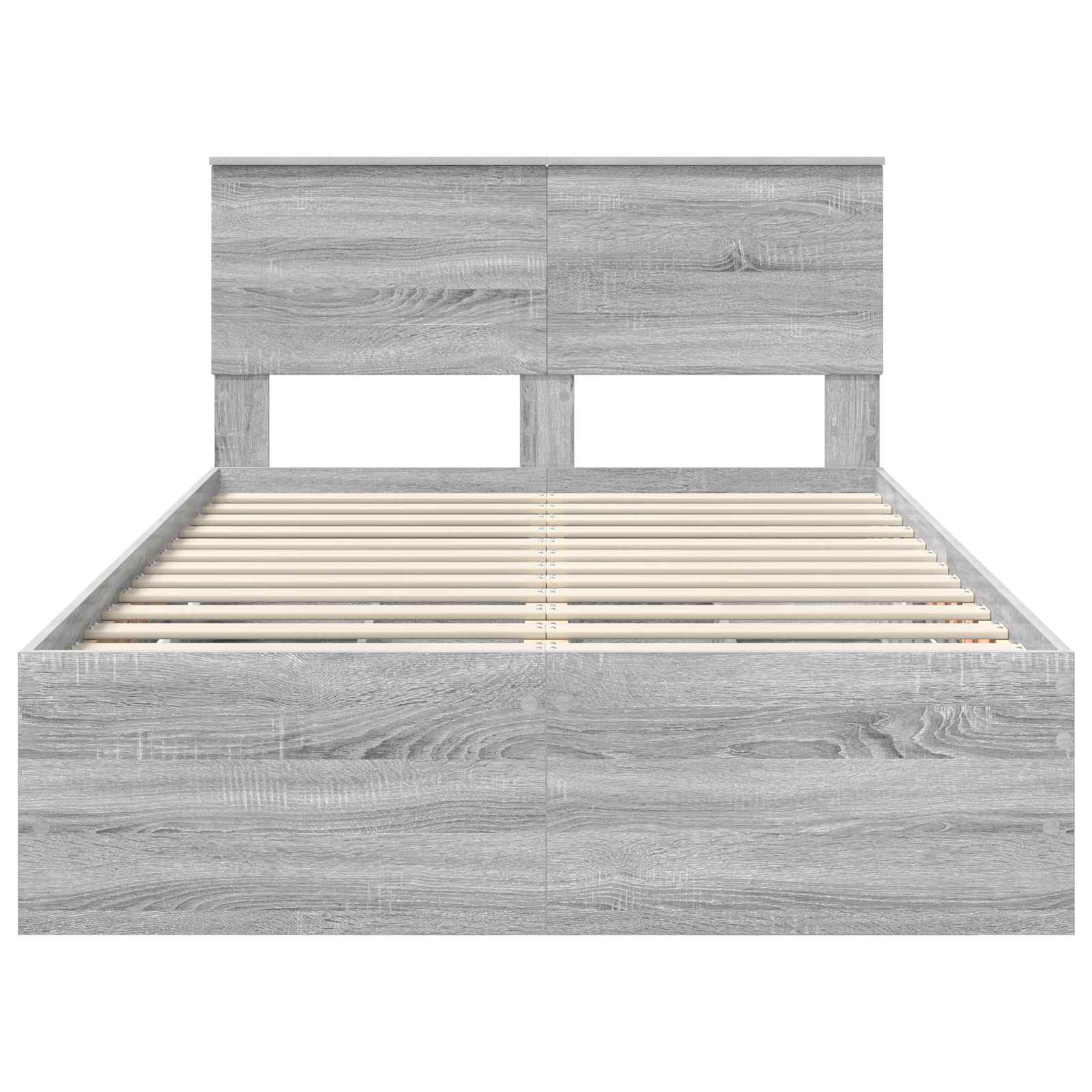 vidaXL Ramka łóżka Szary Sonoma 120 x 190 cm Drewno inżynieryjne