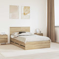 vidaXL Ramka łóżka Dąb Sonoma 120 x 200 cm Drewno inżynieryjne