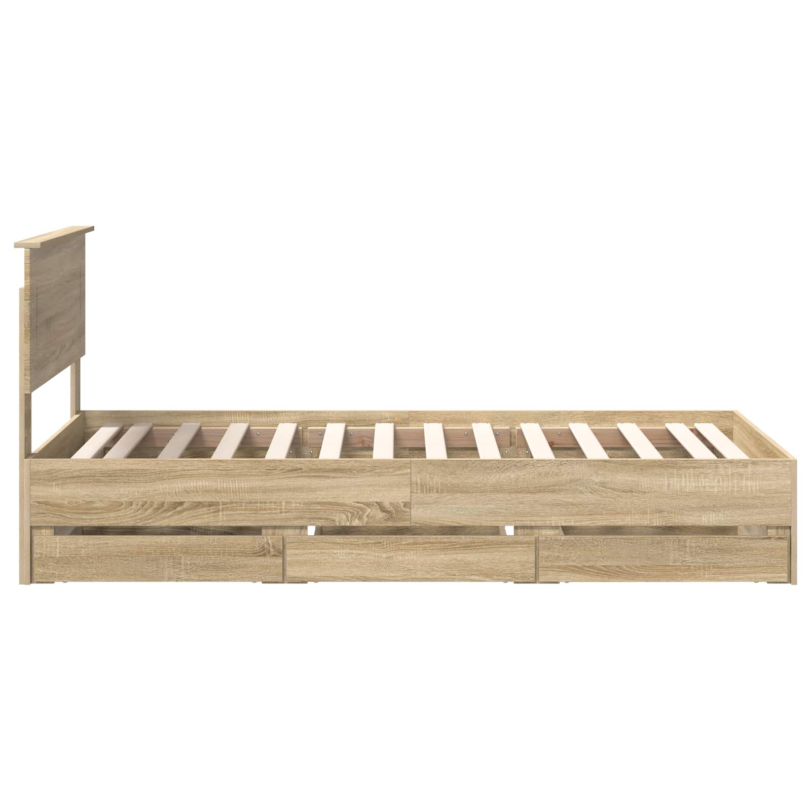 vidaXL Ramka łóżka Dąb Sonoma 100 x 200 cm Drewno inżynieryjne