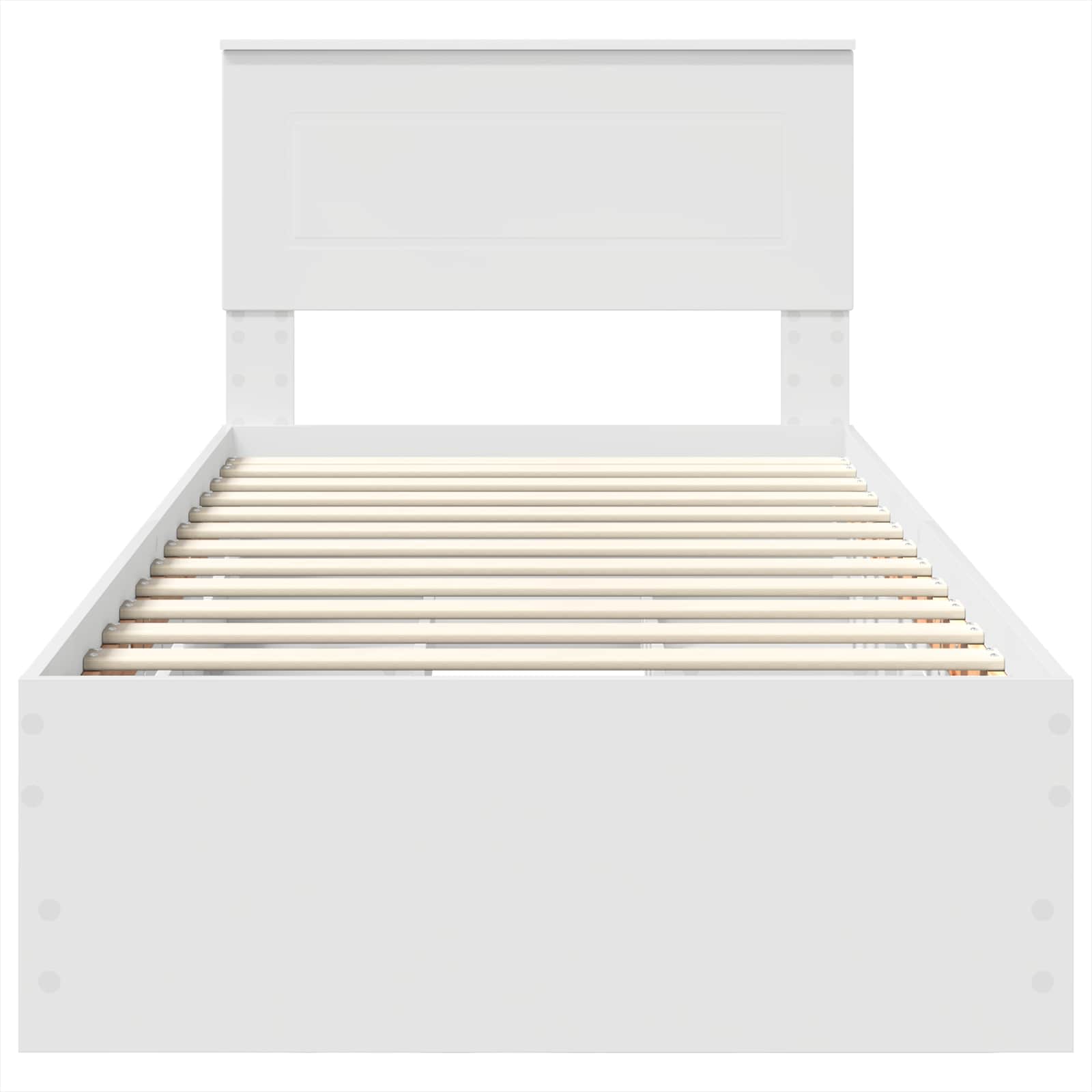 vidaXL Ramka łóżka z szufladą Biały 75 x 190 cm Drewno inżynieryjne