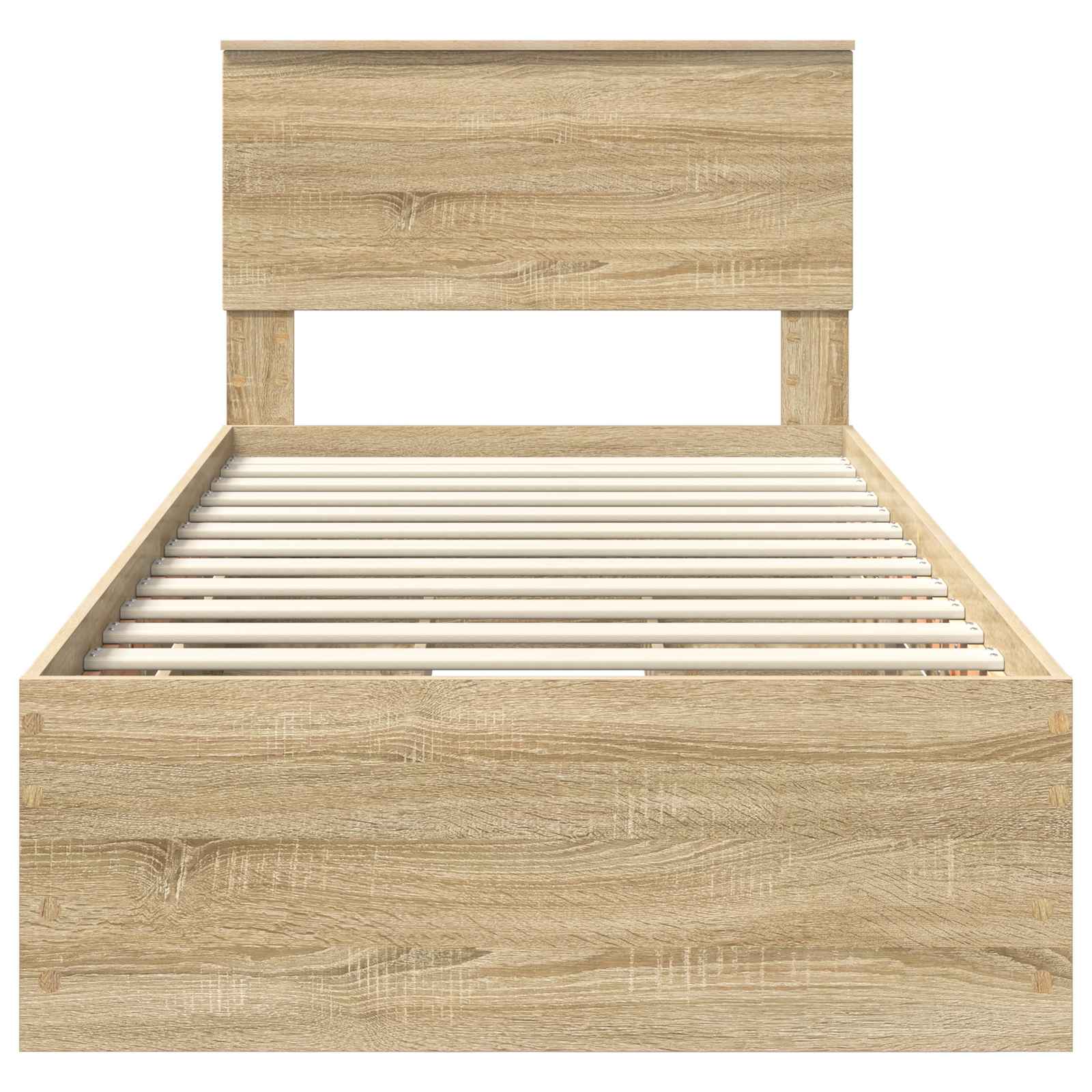 vidaXL Ramka łóżka Dąb Sonoma 75 x 190 cm Drewno inżynieryjne