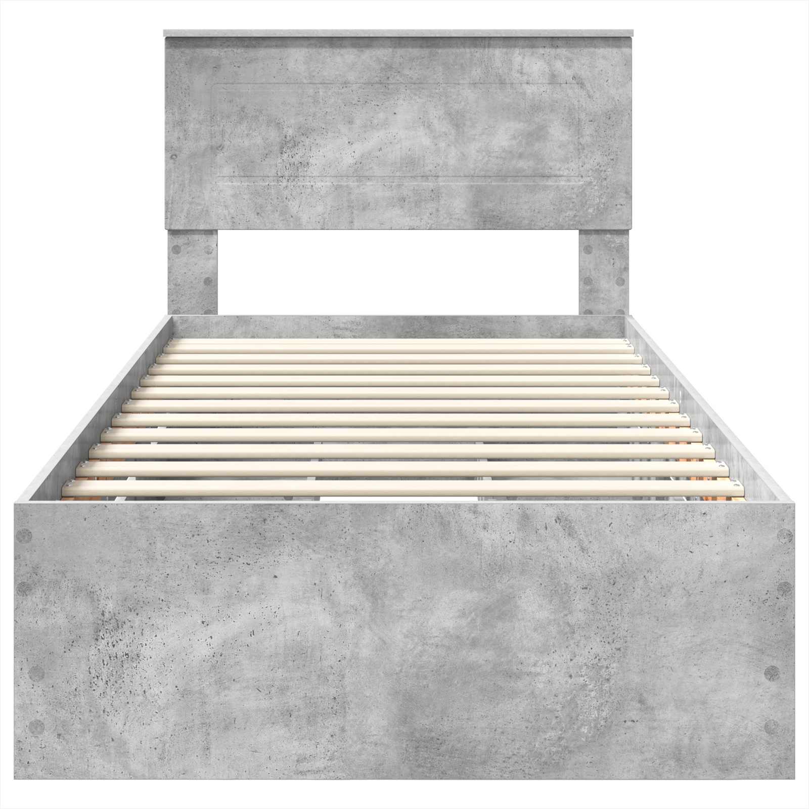 vidaXL Ramka łóżka Betonowy szary 75 x 190 cm Drewno inżynieryjne