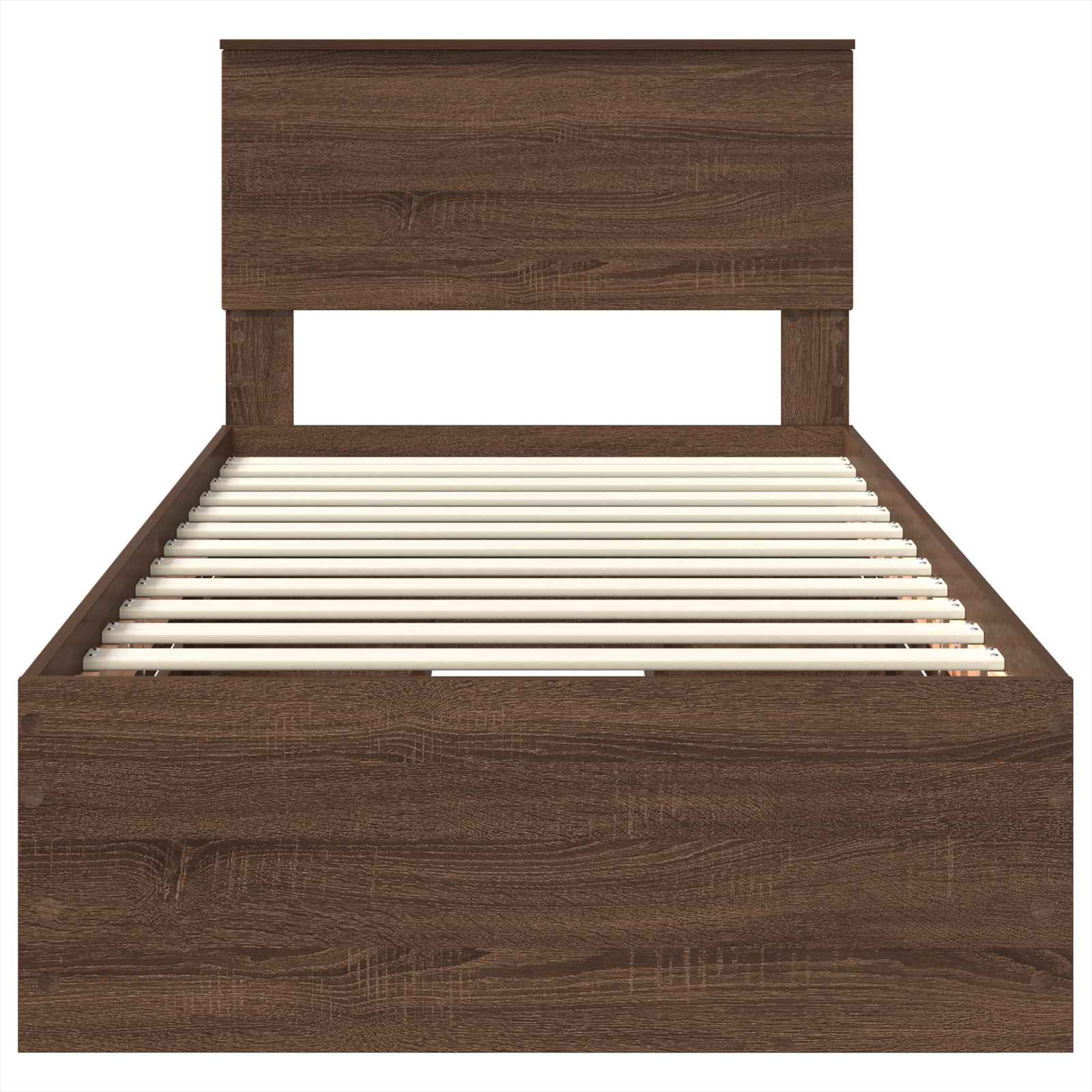 vidaXL Ramka łóżka Brązowy dąb 75 x 190 cm Drewno inżynieryjne