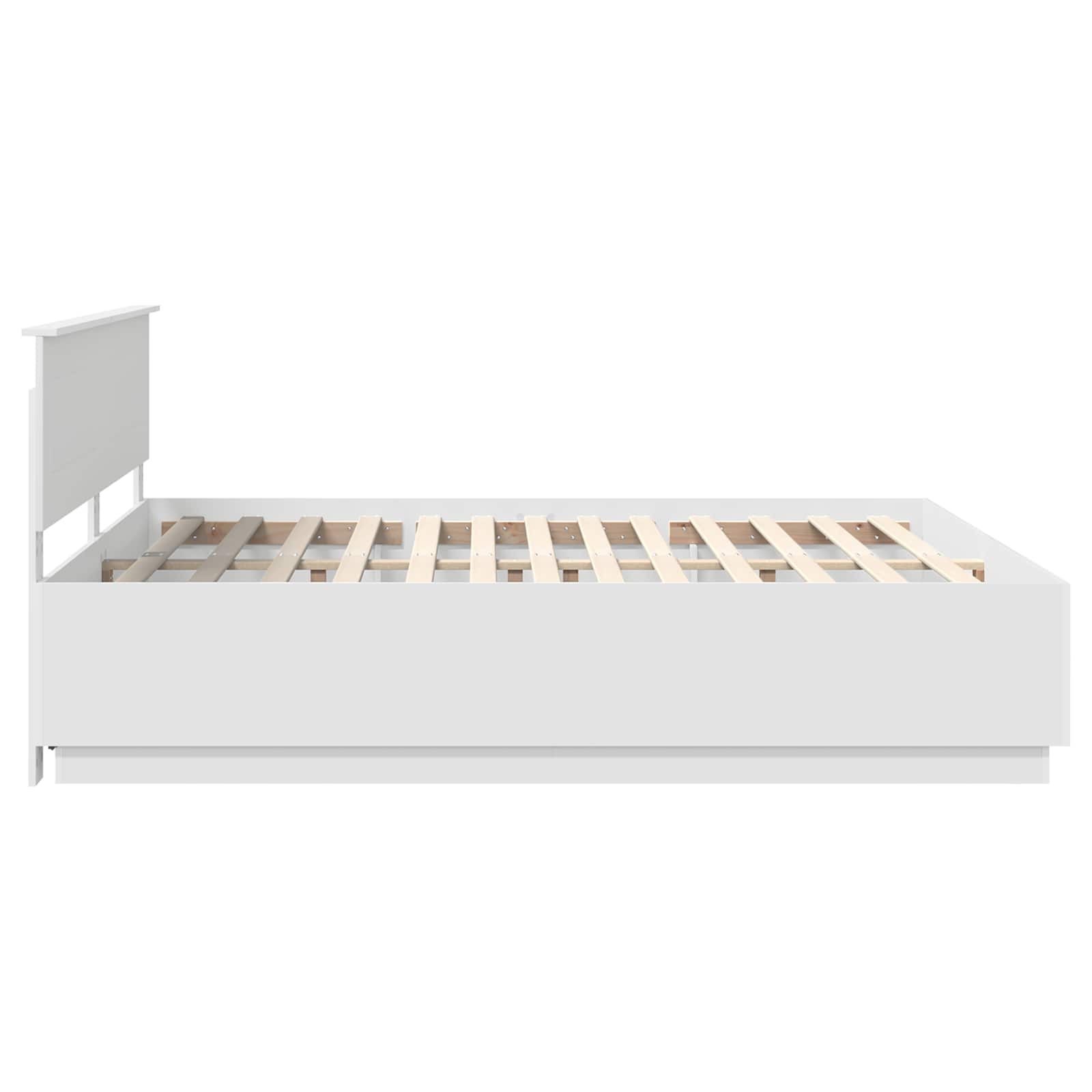 vidaXL Ramka łóżka Biały 200 x 200 cm Materiał drewnopochodny