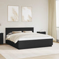 vidaXL Ramka łóżka Czarny 200 x 200 cm Materiał drewnopochodny