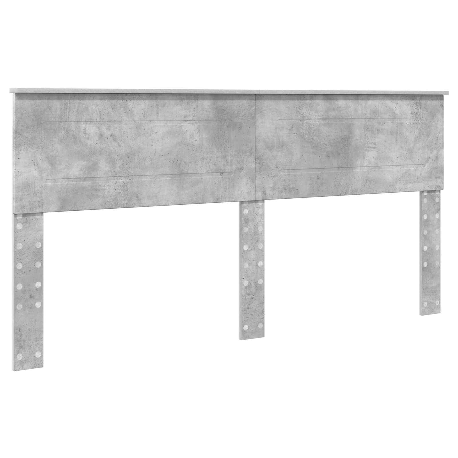 vidaXL Ramka łóżka Betonowy szary 200 x 200 cm Materiał drewnopochodny