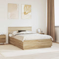 vidaXL Ramka łóżka Dąb Sonoma 160 x 200 cm Materiał drewnopochodny