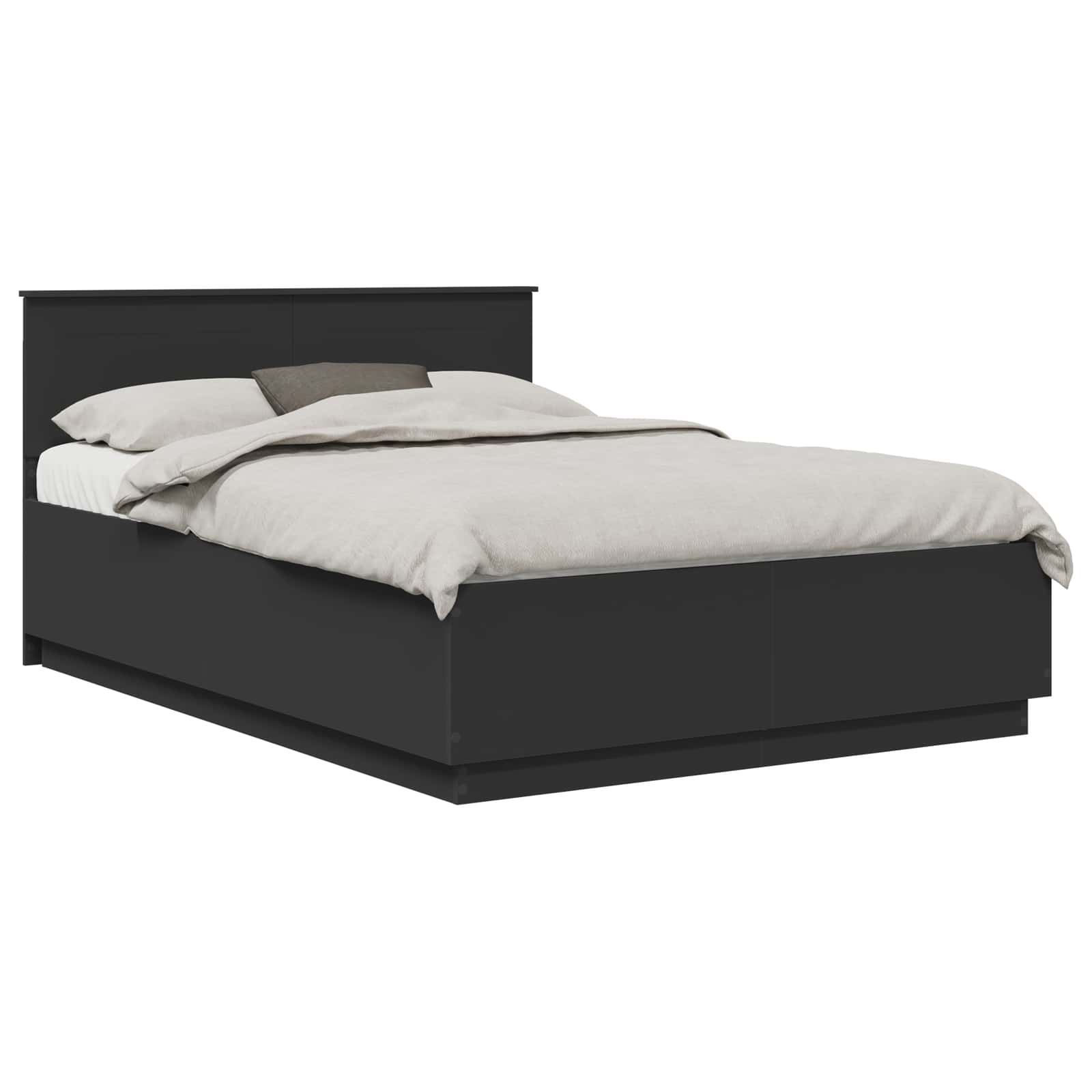 vidaXL Ramka łóżka Czarny 150 x 200 cm Materiał drewnopochodny