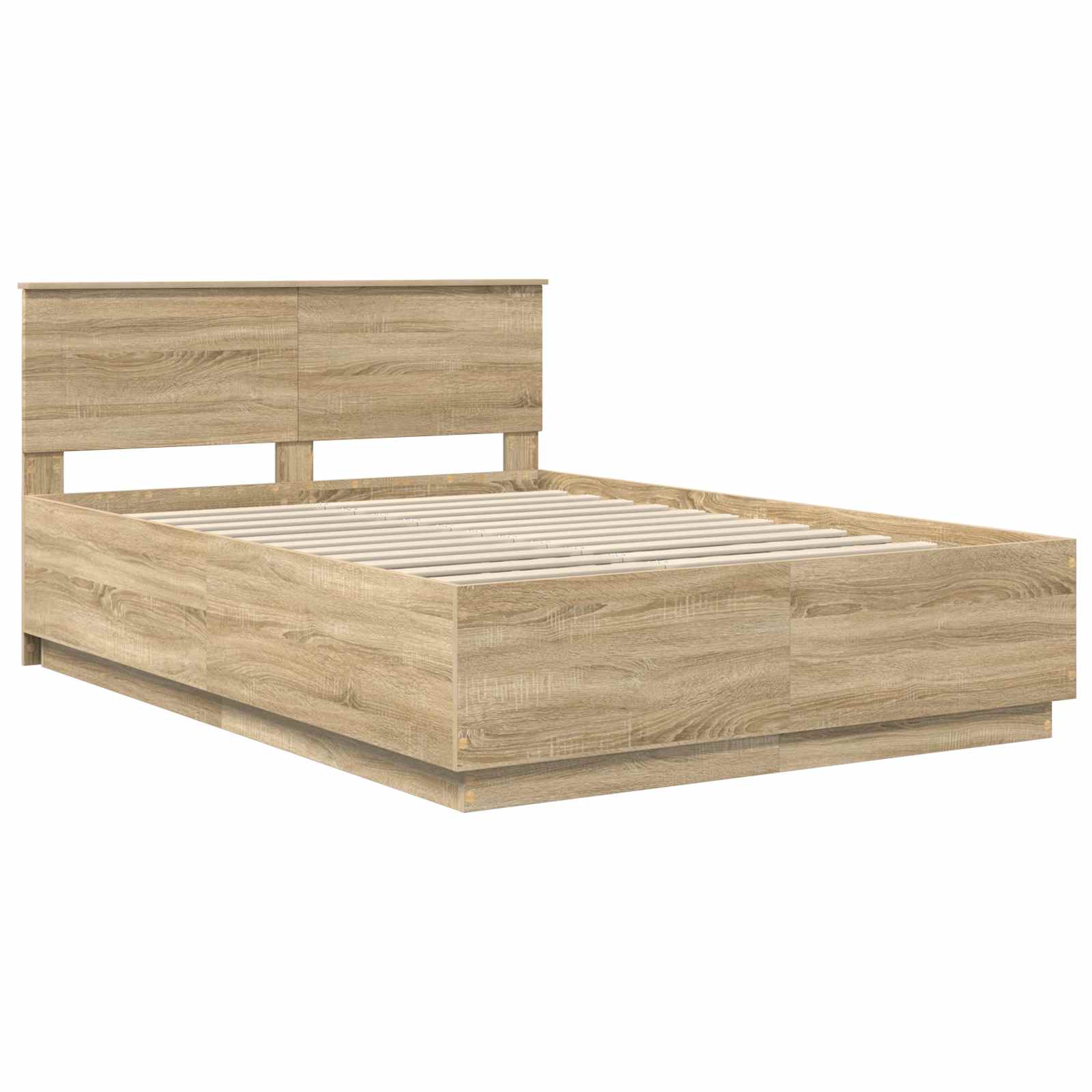 vidaXL Ramka łóżka Dąb Sonoma 150 x 200 cm Materiał drewnopochodny