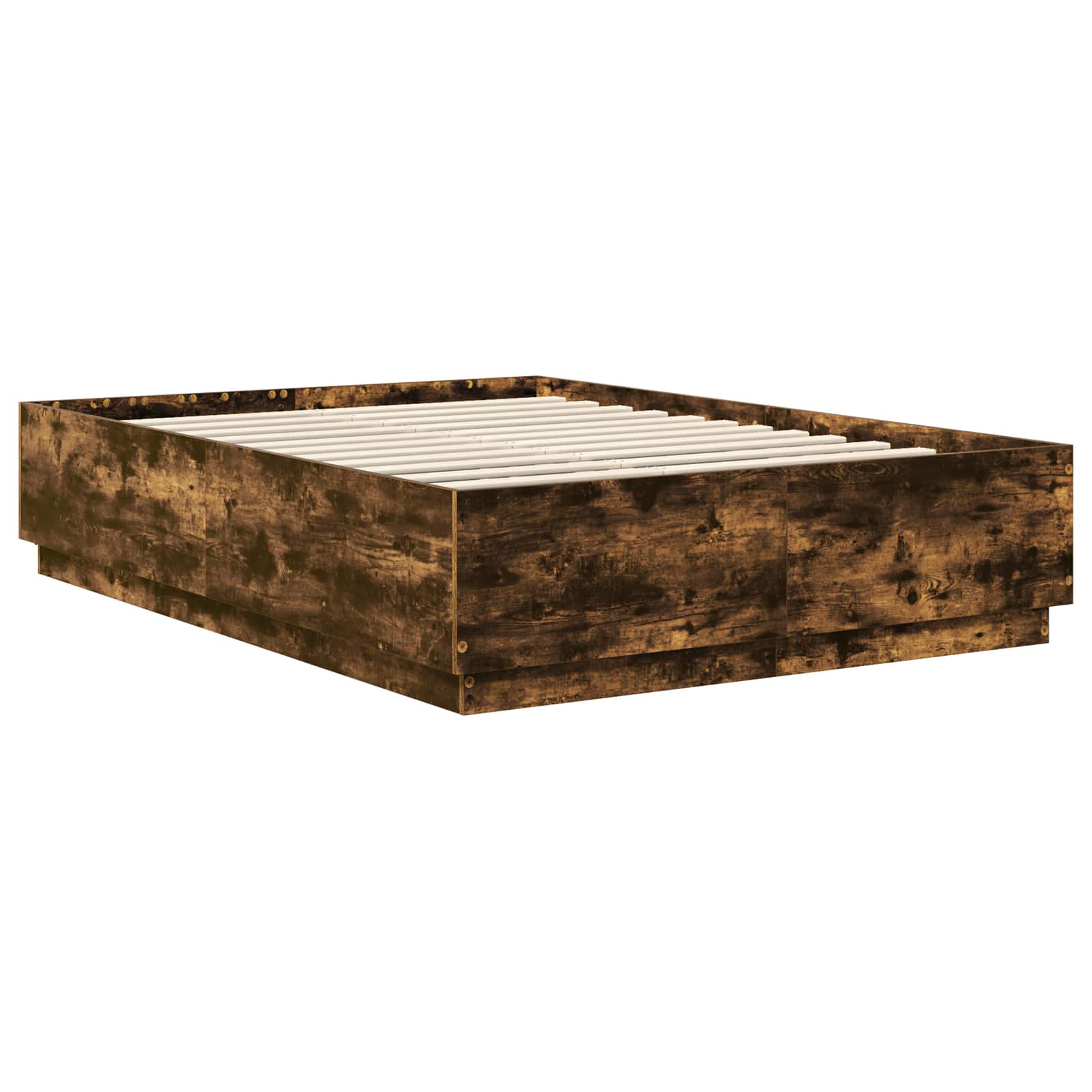 vidaXL Ramka łóżka Dąb wędzony 150 x 200 cm Materiał drewnopochodny