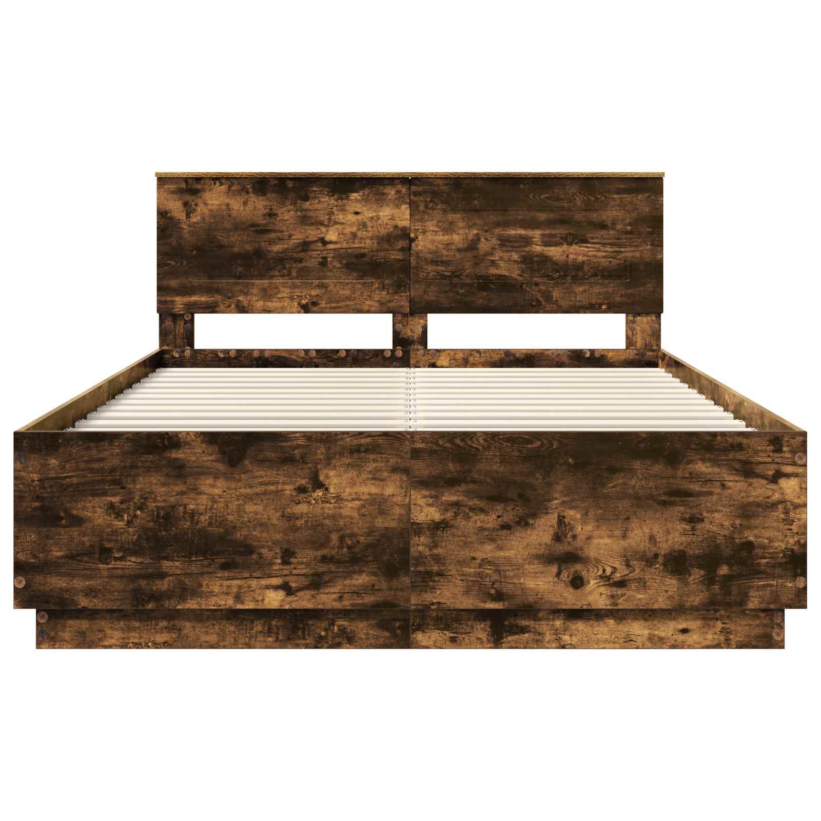 vidaXL Ramka łóżka Dąb wędzony 150 x 200 cm Materiał drewnopochodny