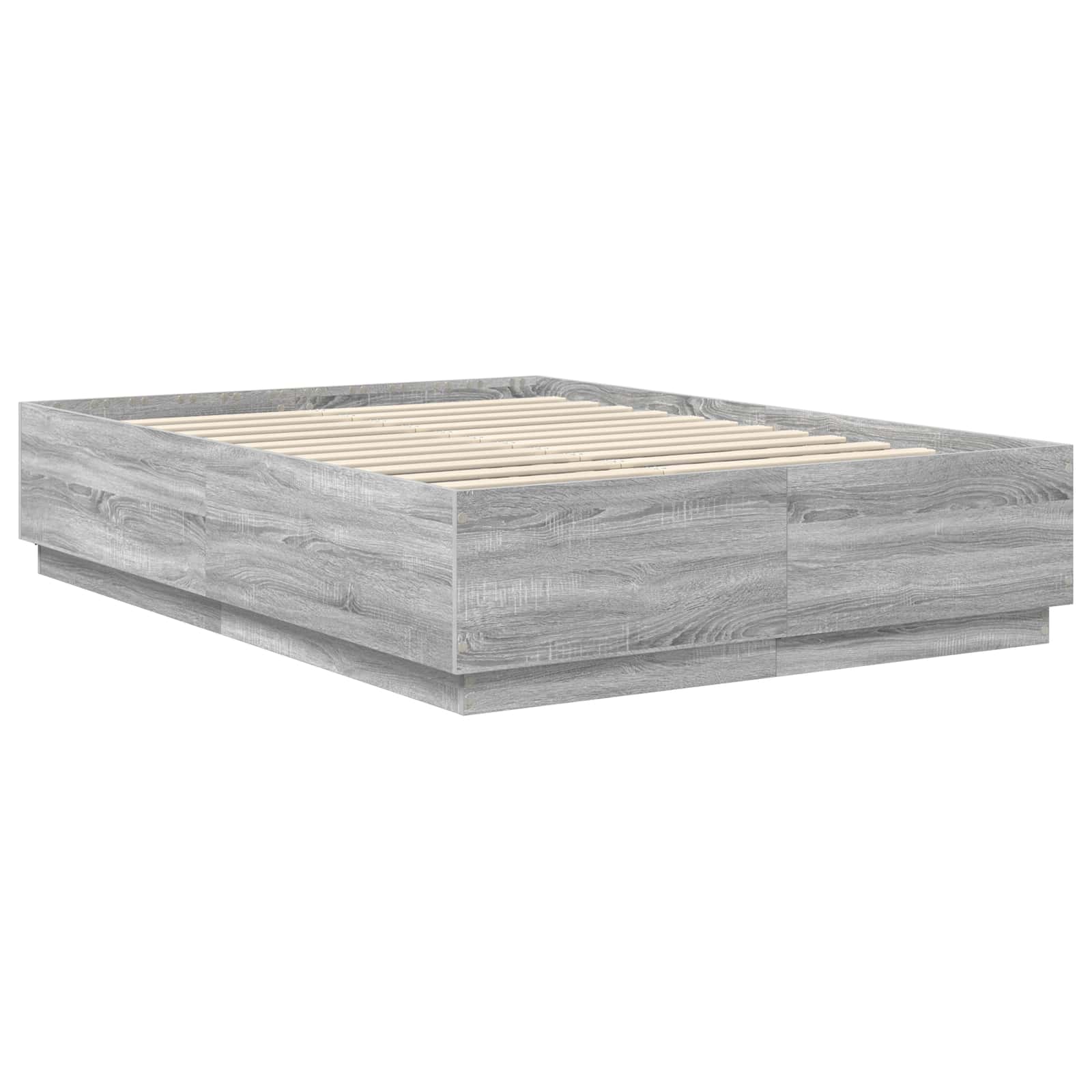 vidaXL Ramka łóżka Szary Sonoma 150 x 200 cm Materiał drewnopochodny