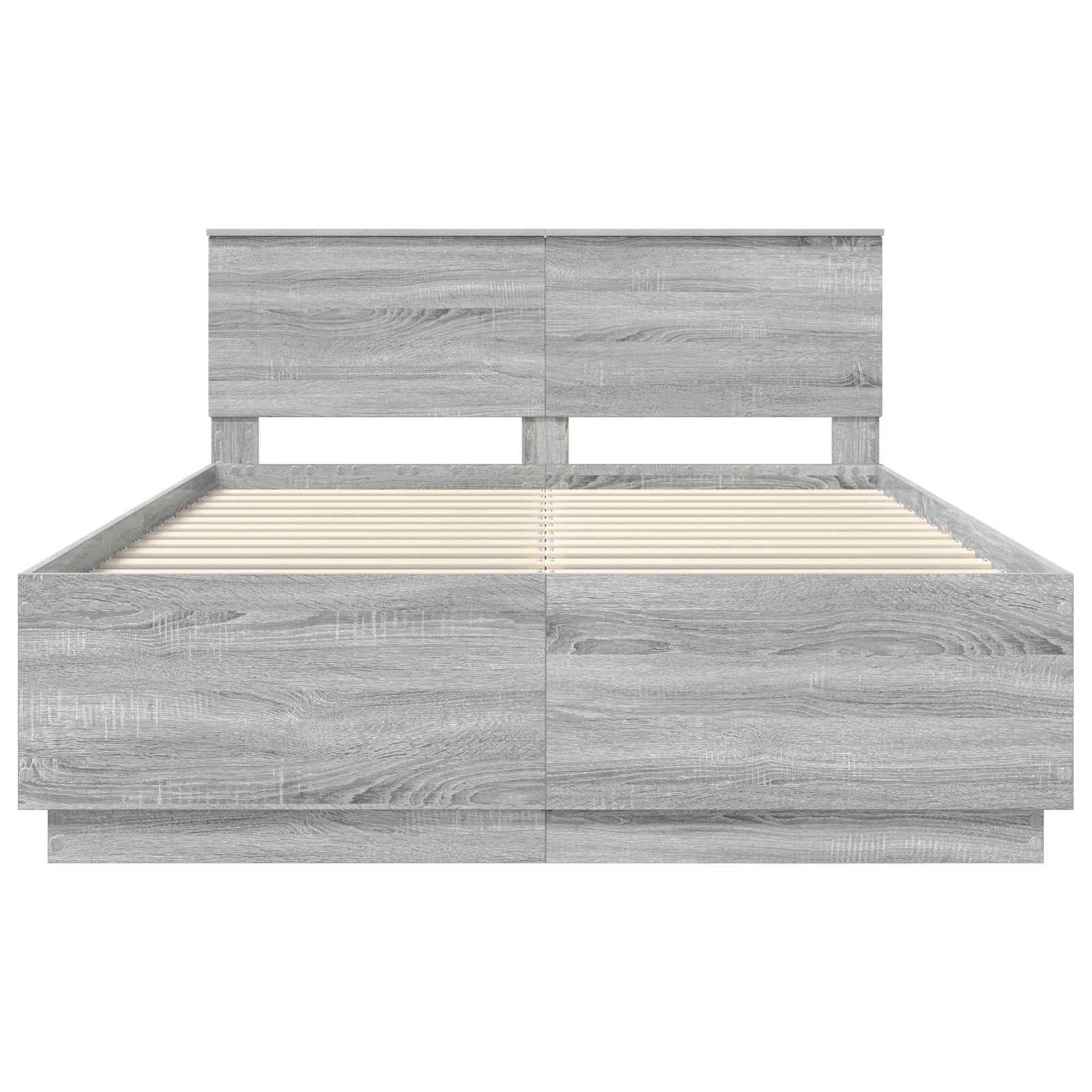 vidaXL Ramka łóżka Szary Sonoma 150 x 200 cm Materiał drewnopochodny