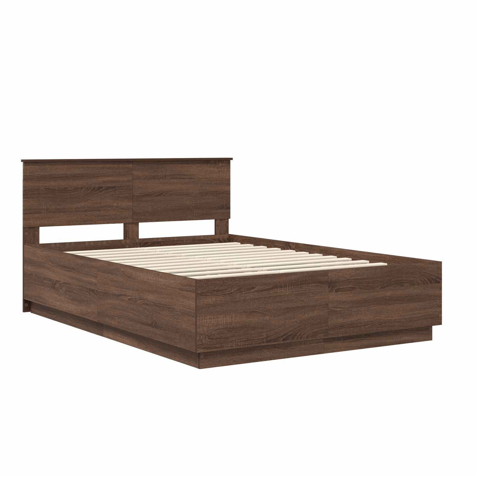 vidaXL Ramka łóżka Brązowy dąb 150 x 200 cm Materiał drewnopochodny
