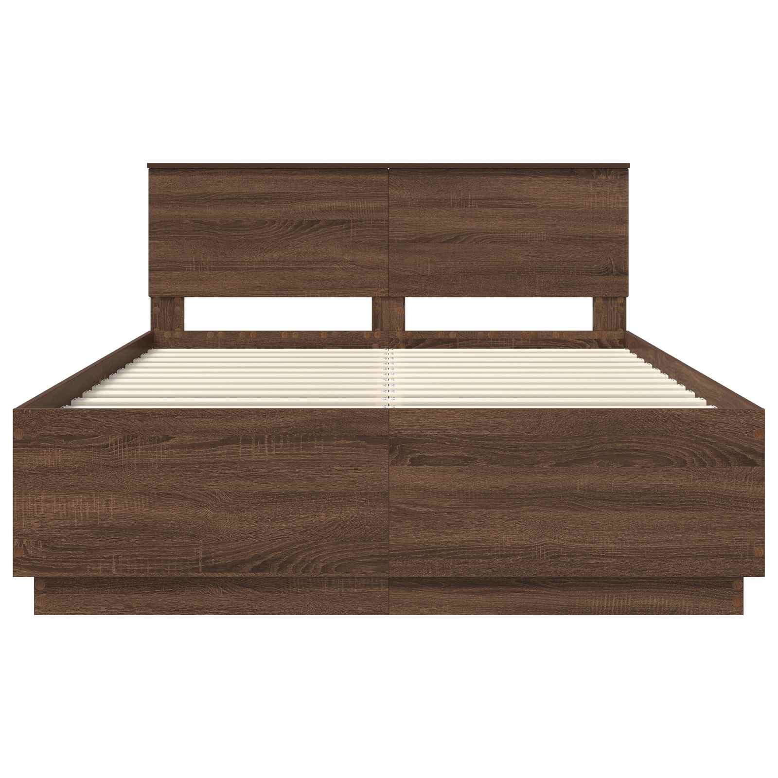 vidaXL Ramka łóżka Brązowy dąb 150 x 200 cm Materiał drewnopochodny