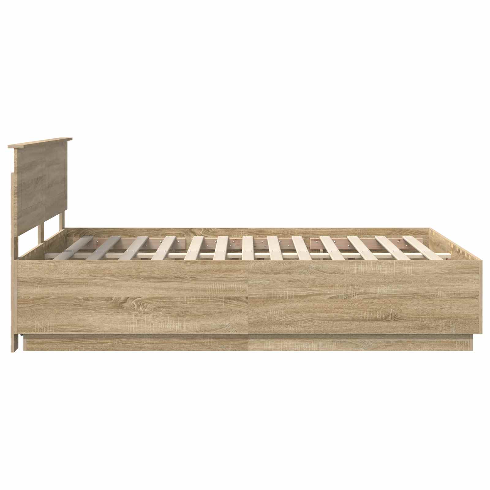 vidaXL Ramka łóżka Dąb Sonoma 140 x 190 cm Materiał drewnopochodny