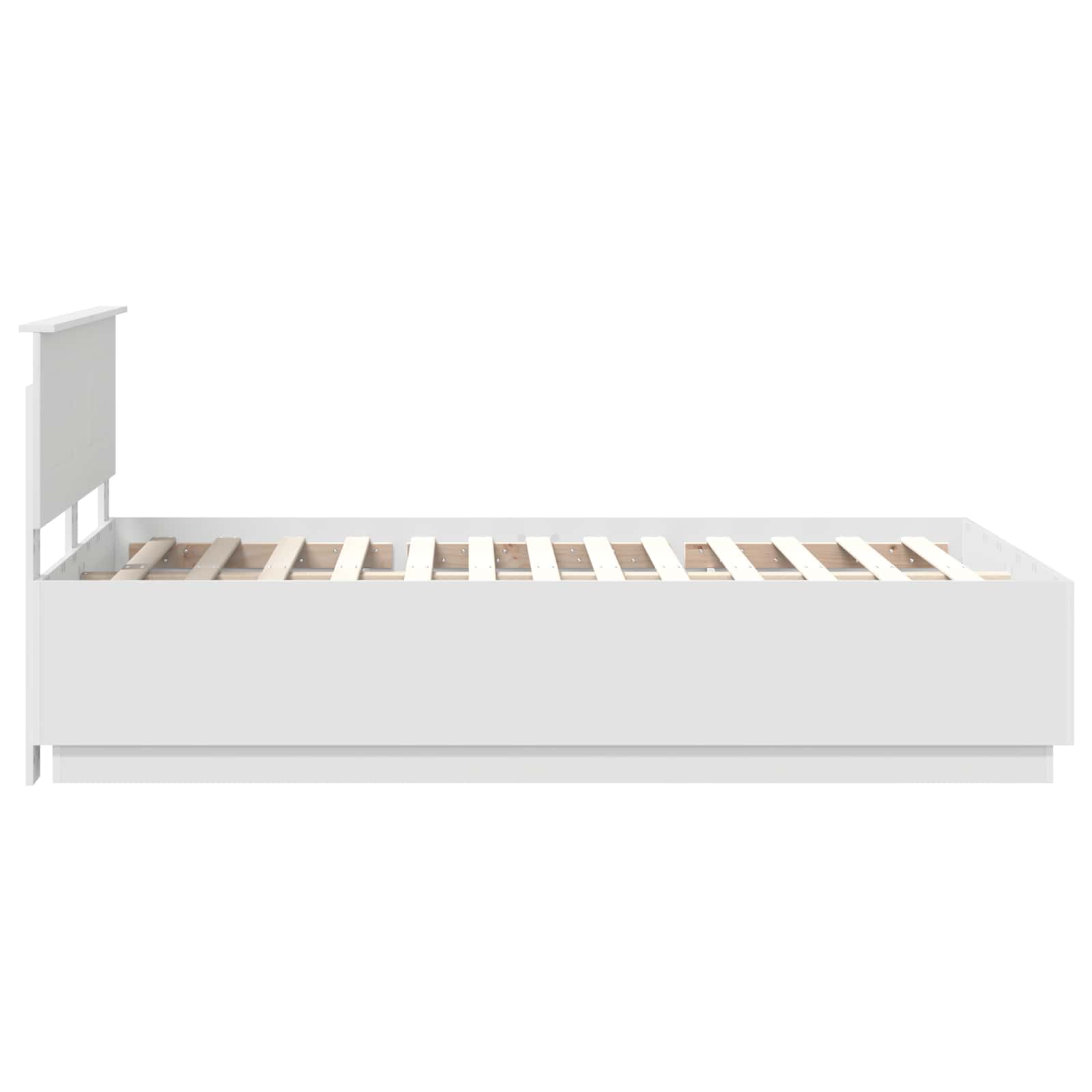 vidaXL Ramka łóżka Biały 135 x 190 cm Materiał drewnopochodny