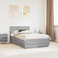 vidaXL Ramka łóżka Szary Sonoma 120 x 190 cm Materiał drewnopochodny