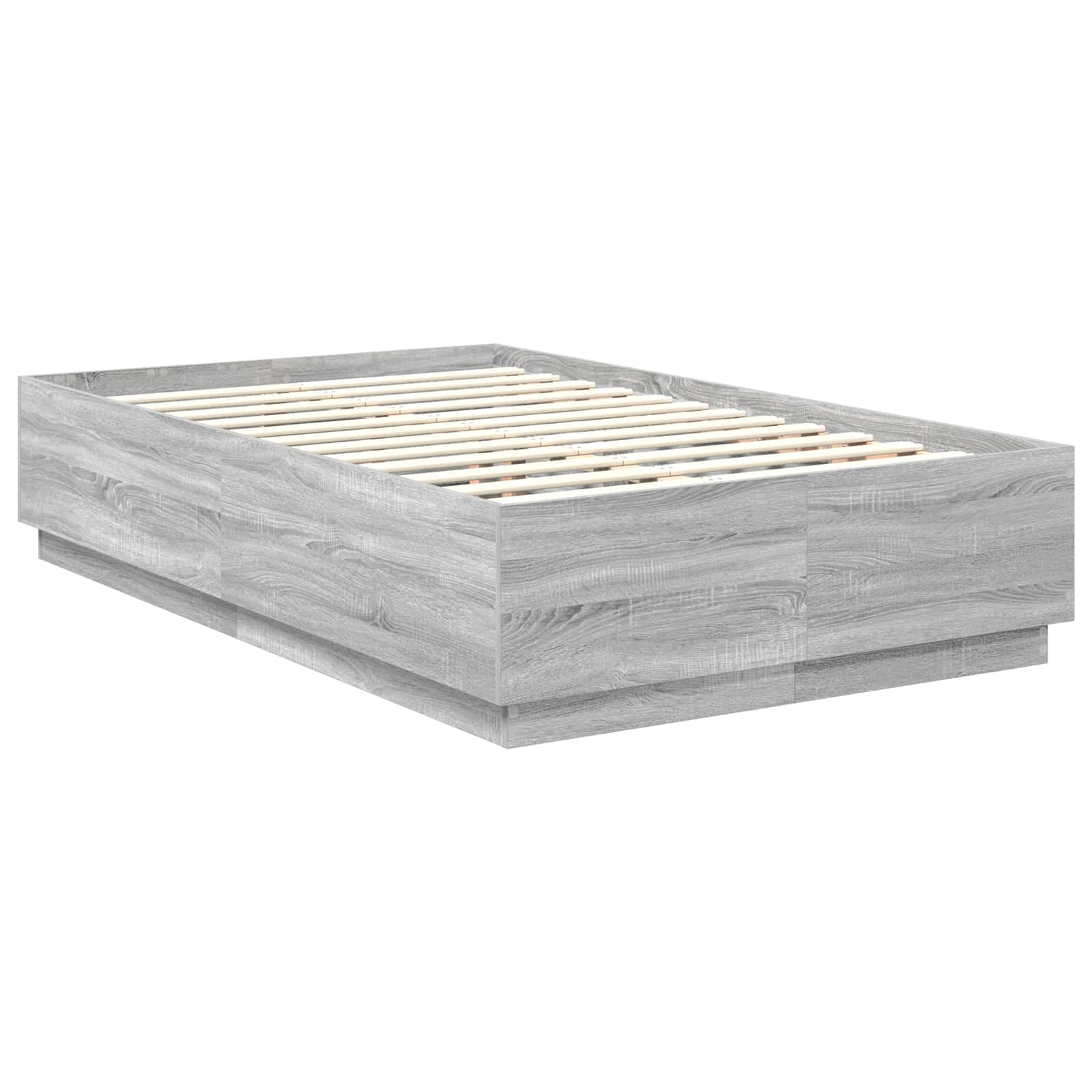 vidaXL Ramka łóżka Szary Sonoma 120 x 190 cm Materiał drewnopochodny
