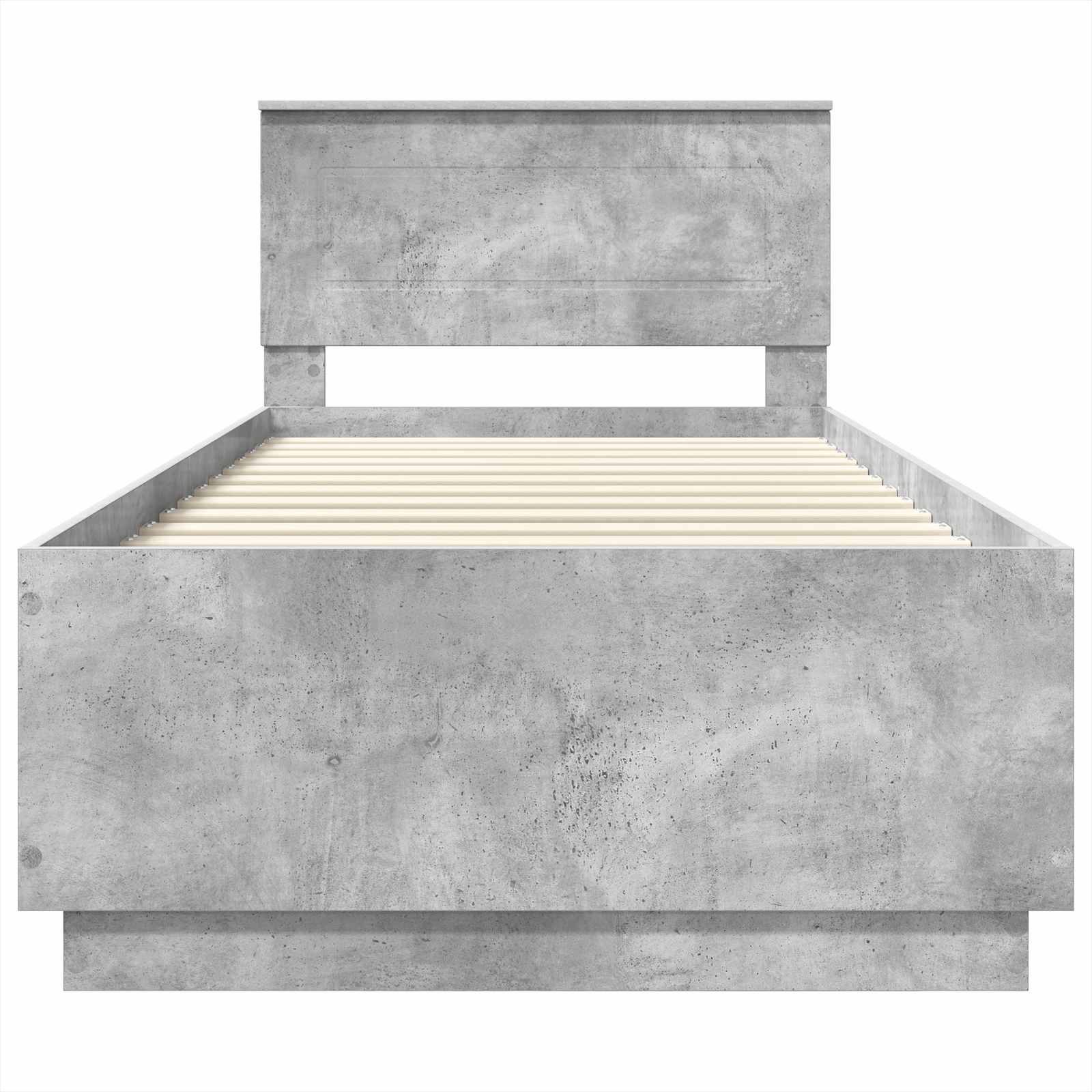 vidaXL Ramka łóżka Betonowy szary 100 x 200 cm Materiał drewnopochodny