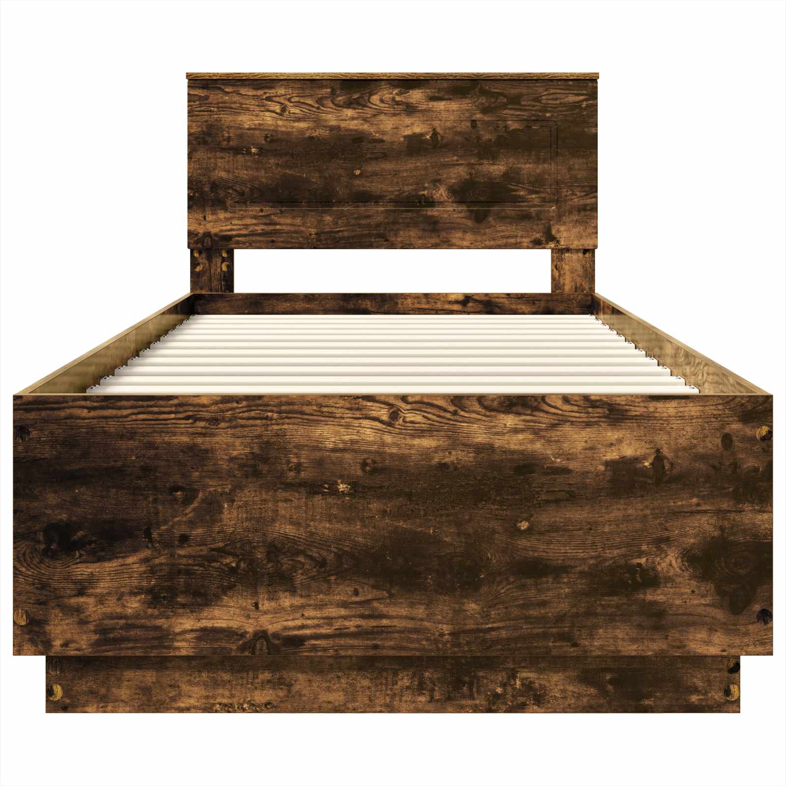 vidaXL Ramka łóżka Dąb wędzony 100 x 200 cm Materiał drewnopochodny