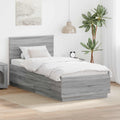 vidaXL Ramka łóżka Szary Sonoma 100 x 200 cm Materiał drewnopochodny