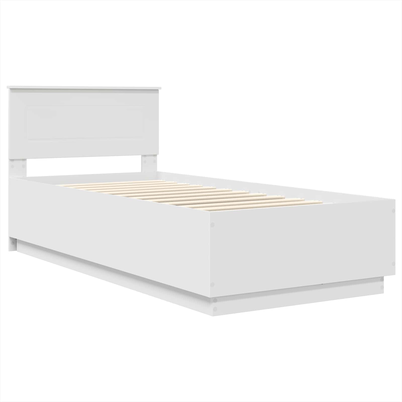 vidaXL Ramka łóżka Biały 70 x 190 cm Materiał drewnopochodny