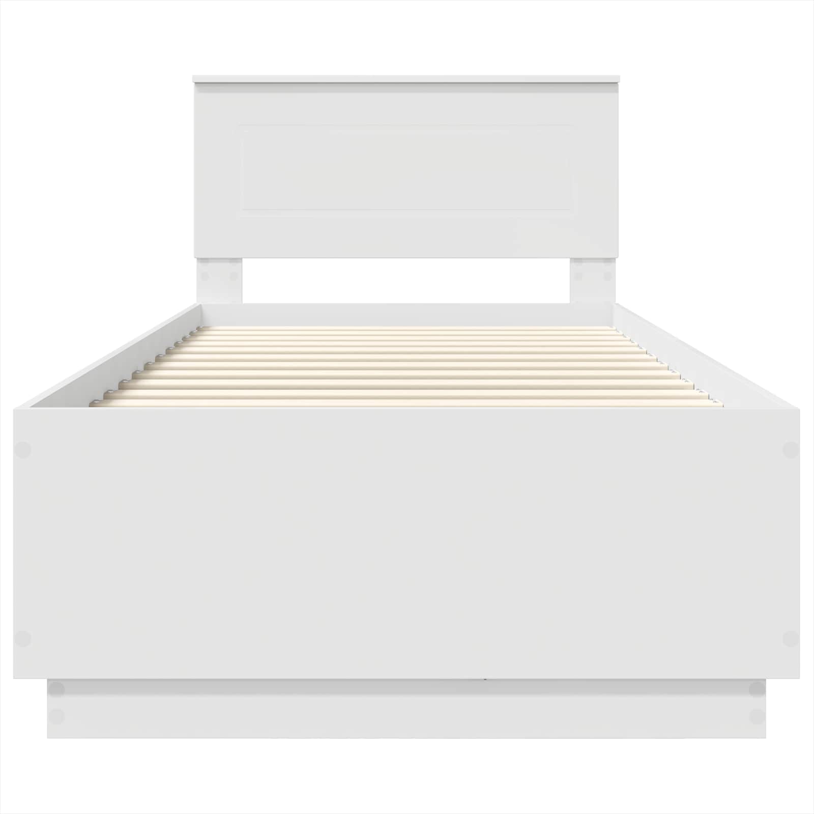 vidaXL Ramka łóżka Biały 70 x 190 cm Materiał drewnopochodny